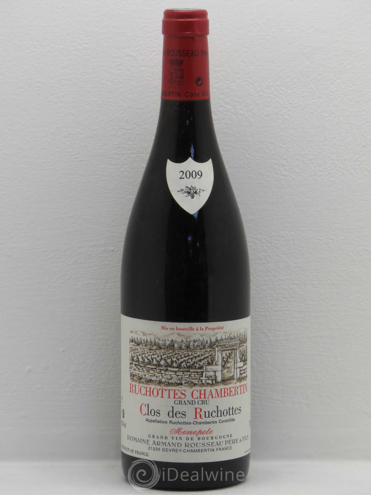 Ruchottes-Chambertin Grand Cru Clos des Ruchottes Armand Rousseau (Domaine) 2009 - Lot de 1 bouteille - 0