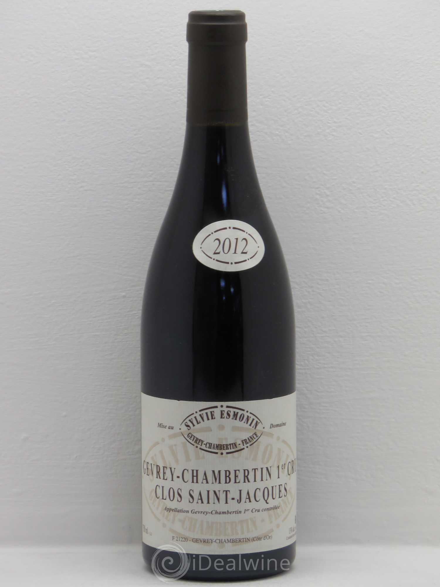 Gevrey-Chambertin 1er Cru Clos Saint Jacques Sylvie Esmonin 2012 - Lot de 1 bouteille - 0