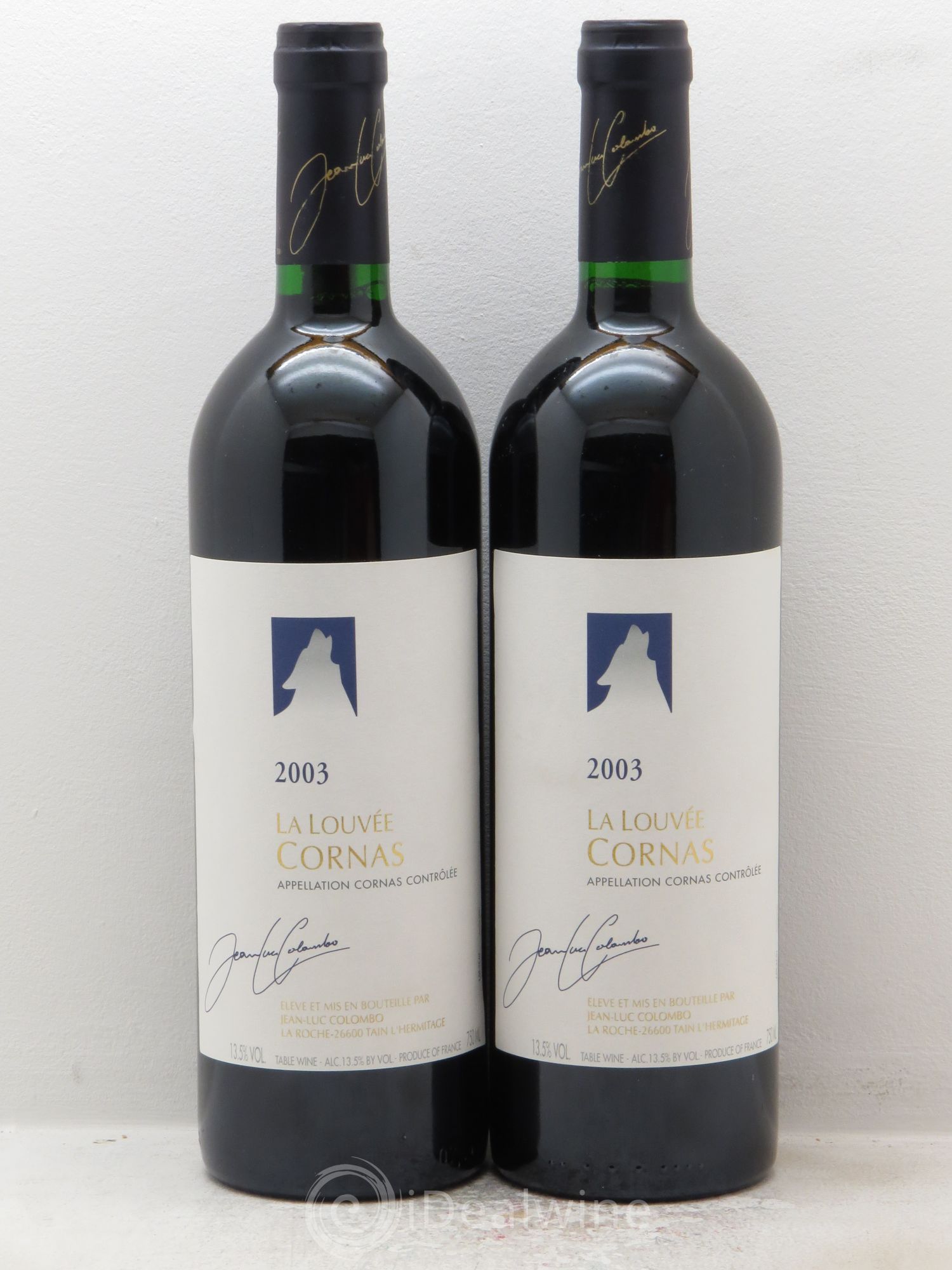 Cornas La Louvée Jean-Luc Colombo 2003 - Lot de 2 bouteilles - 0