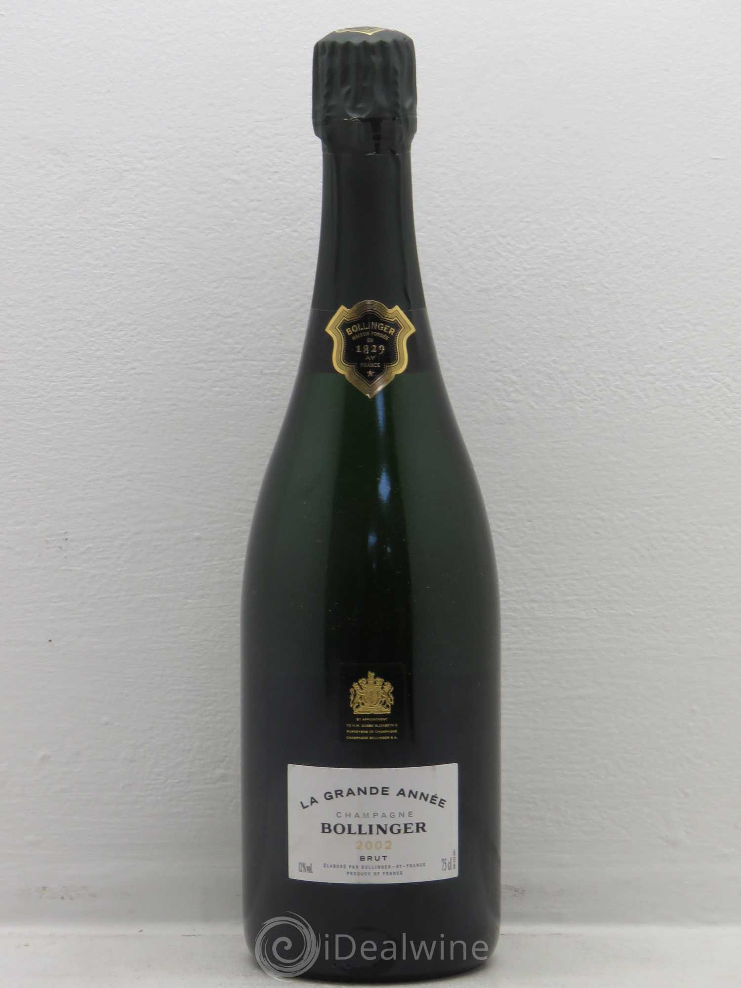 La Grande Année Brut Bollinger 2002 - Lot de 1 bouteille - 0