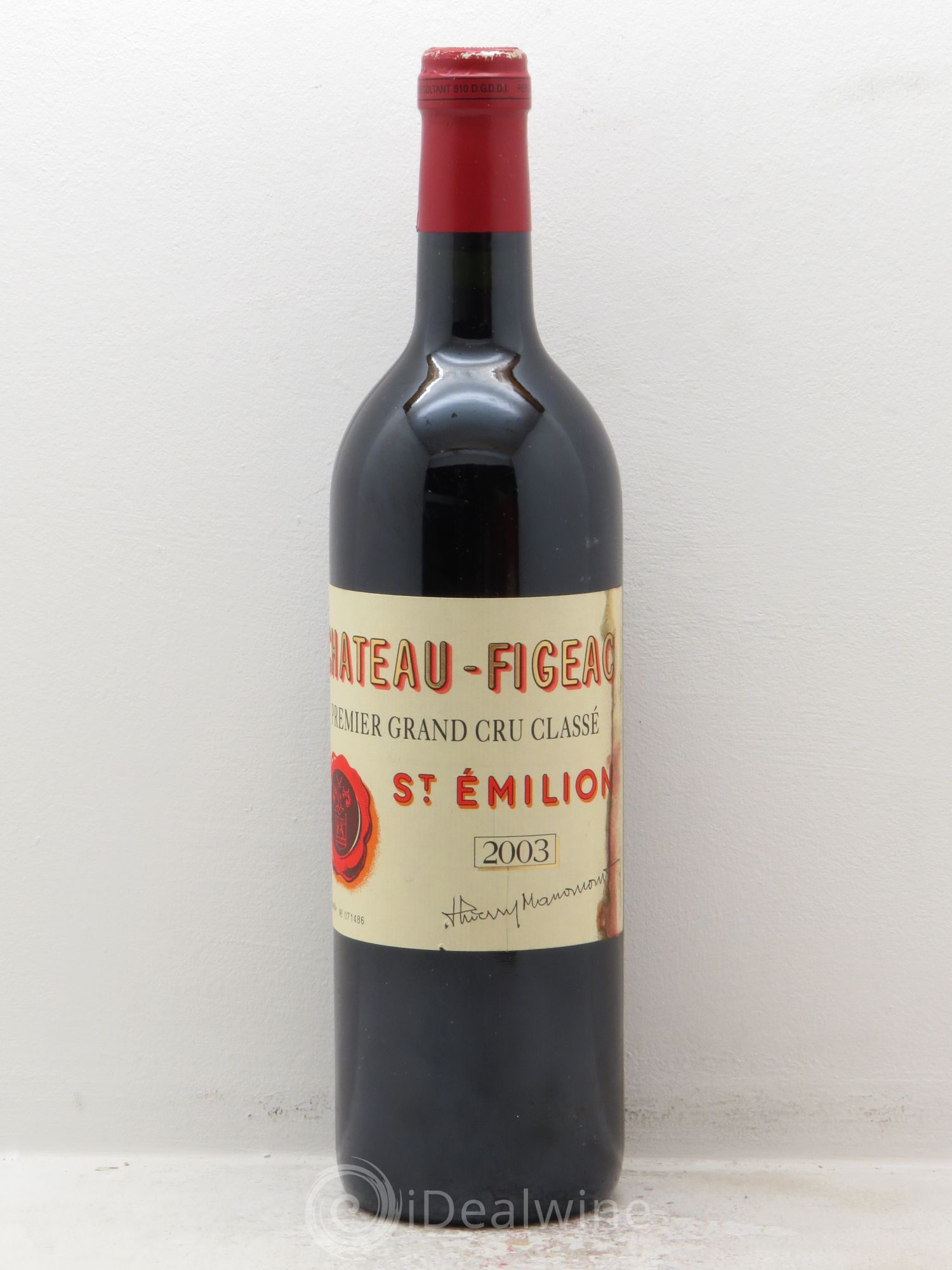 Château Figeac 1er Grand Cru Classé A 2003 - Lot de 1 bouteille - 0