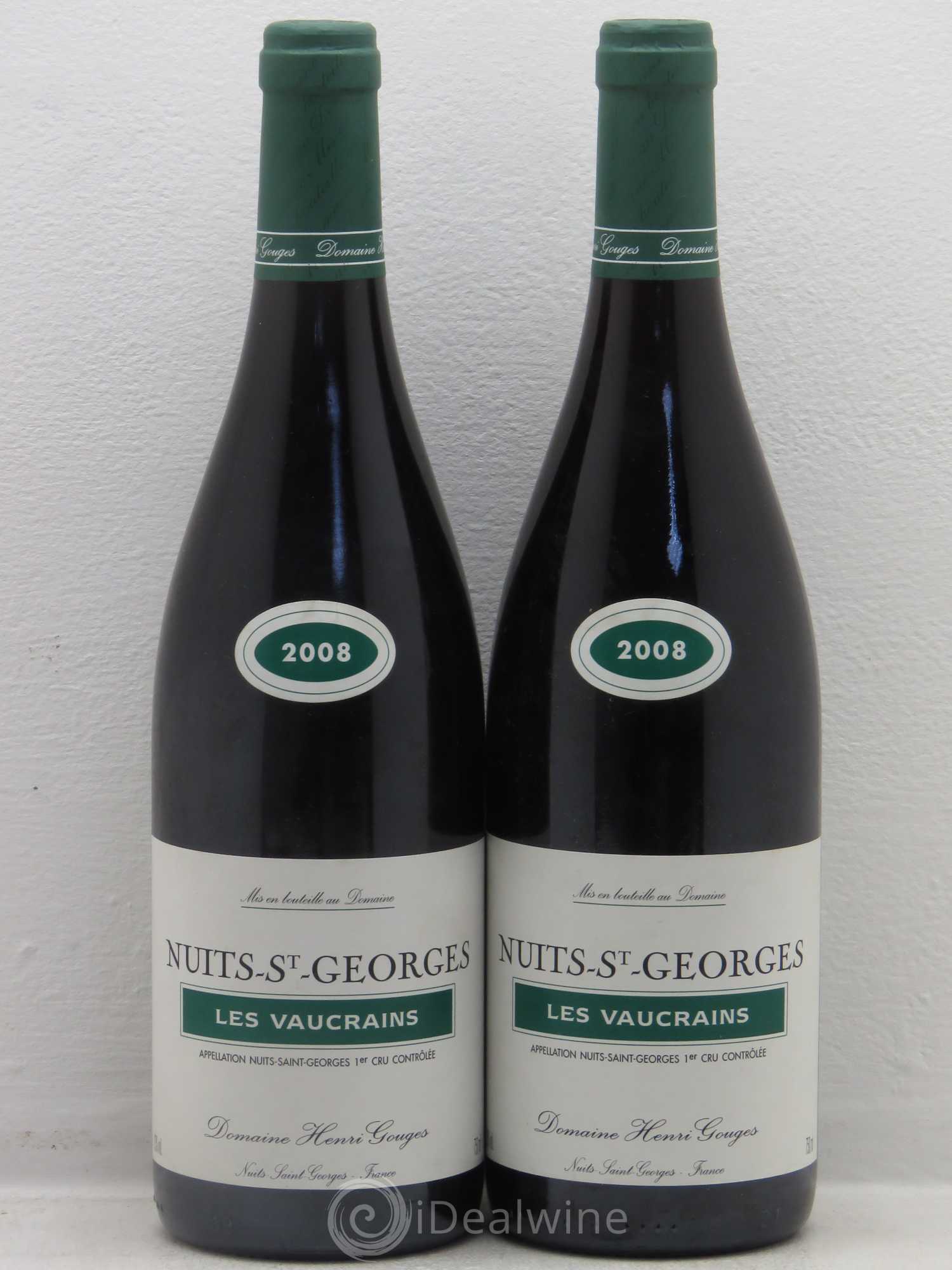 Nuits-Saint-Georges 1er Cru Les Vaucrains Henri Gouges 2008 - Lot of 2 bottles - 0