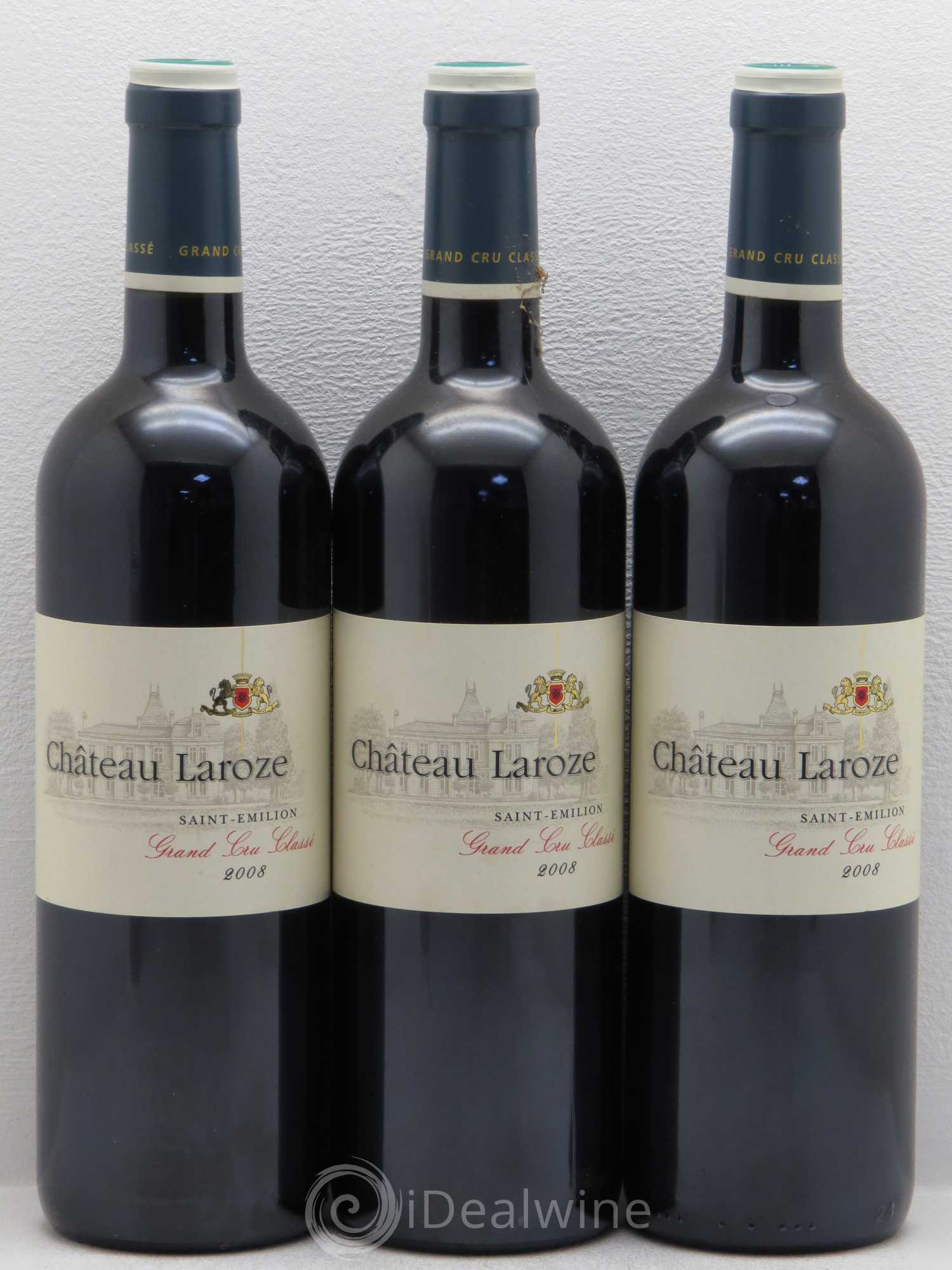 Château Laroze Grand Cru Classé 2008 - Lot de 3 bouteilles - 0