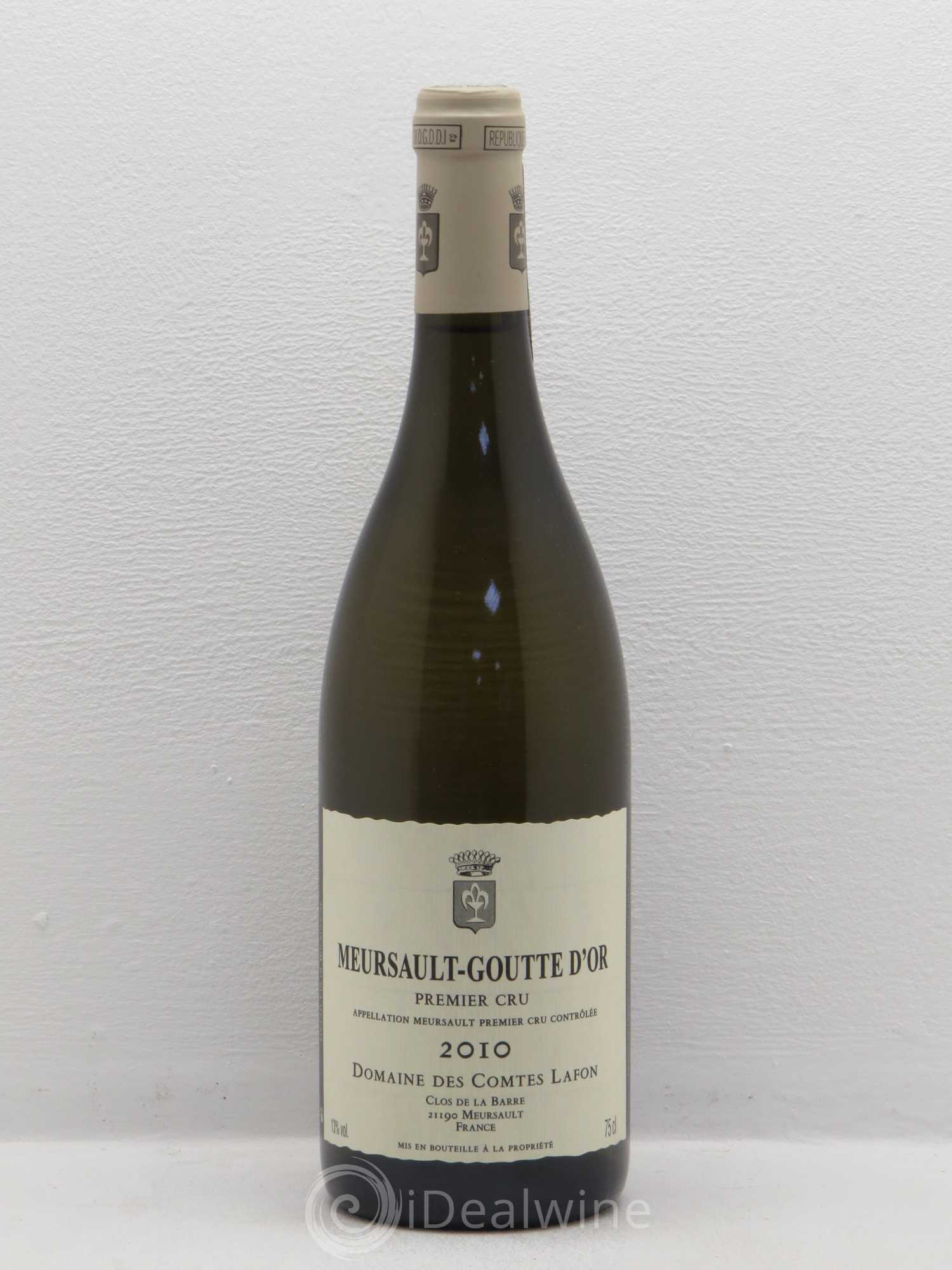 Meursault 1er Cru Goutte d'Or Comtes Lafon (Domaine des) 2010 - Lot de 1 bouteille - 0
