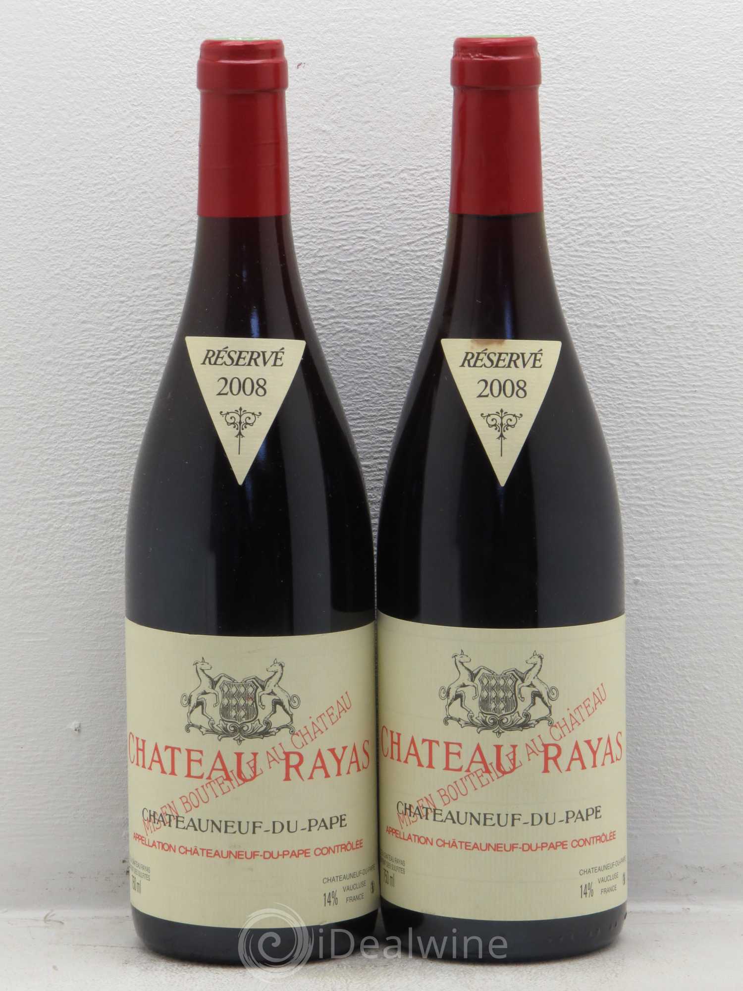 Châteauneuf-du-Pape Château Rayas Emmanuel Reynaud 2008 - Lot de 2 bouteilles - 0