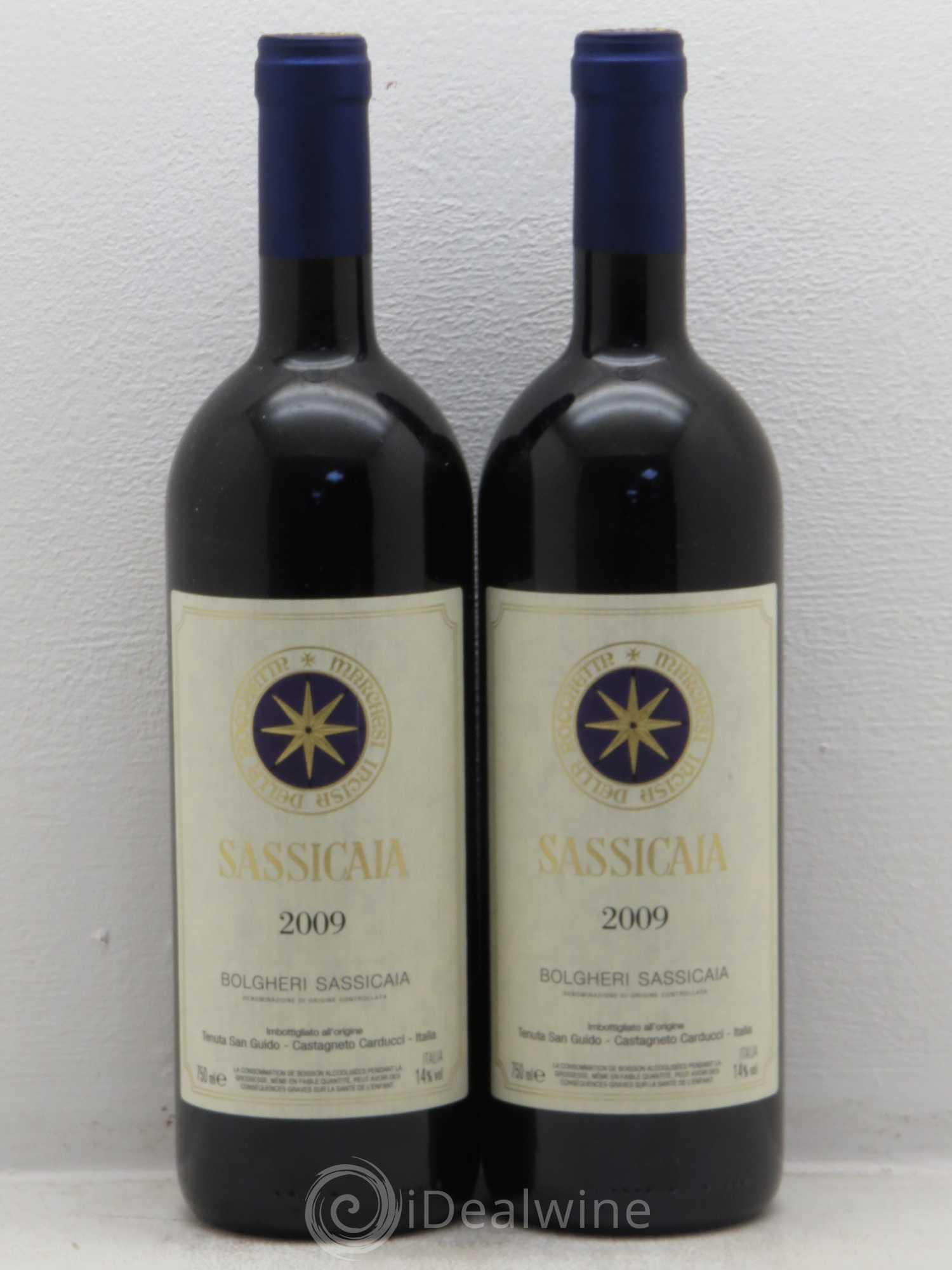 Bolgheri DOC Sassicaia Tenuta San Guido 2009 - Lot de 2 bouteilles - 0
