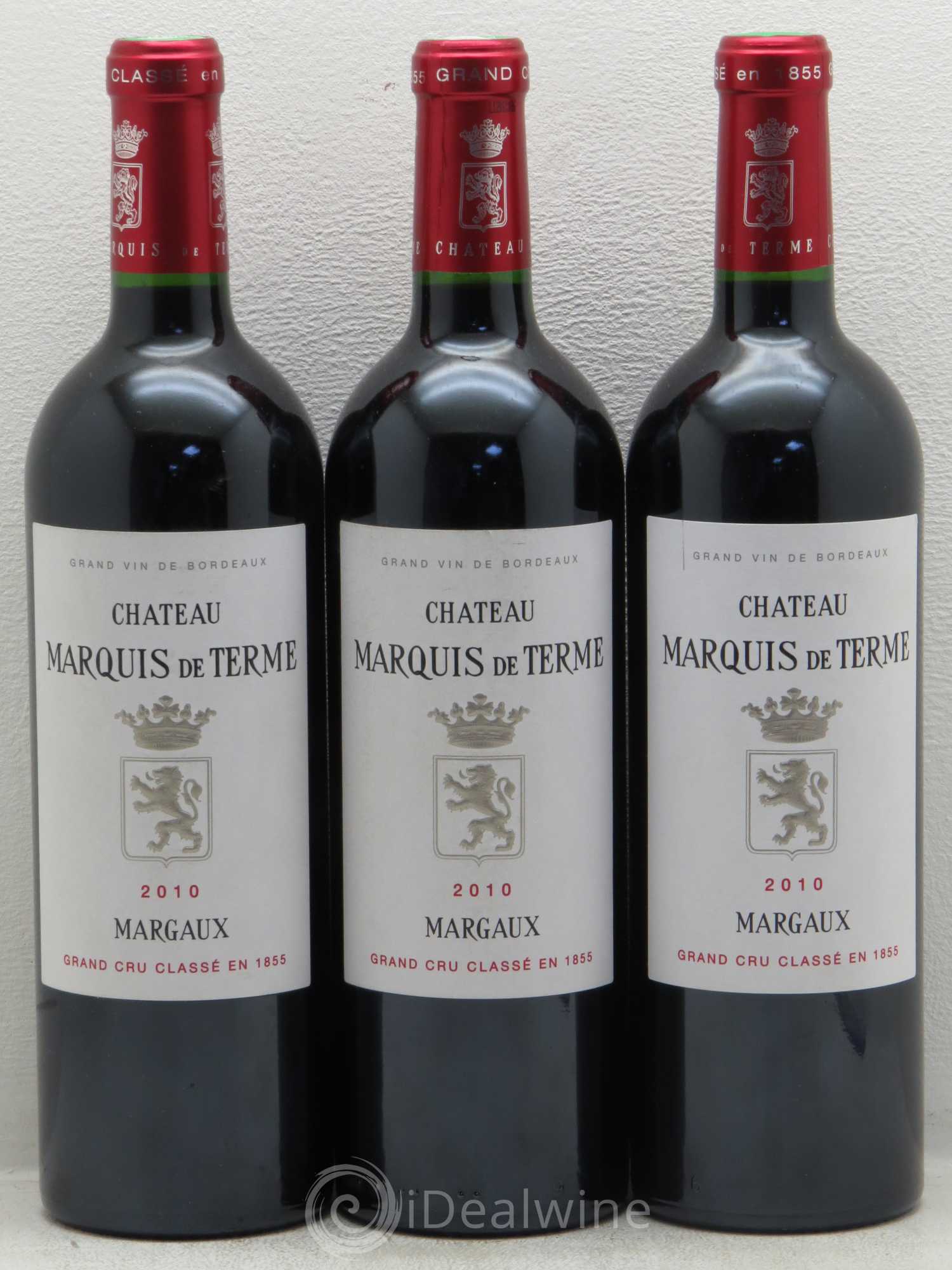 Château Marquis de Terme 4ème Grand Cru Classé 2010 - Lot de 3 bouteilles - 0