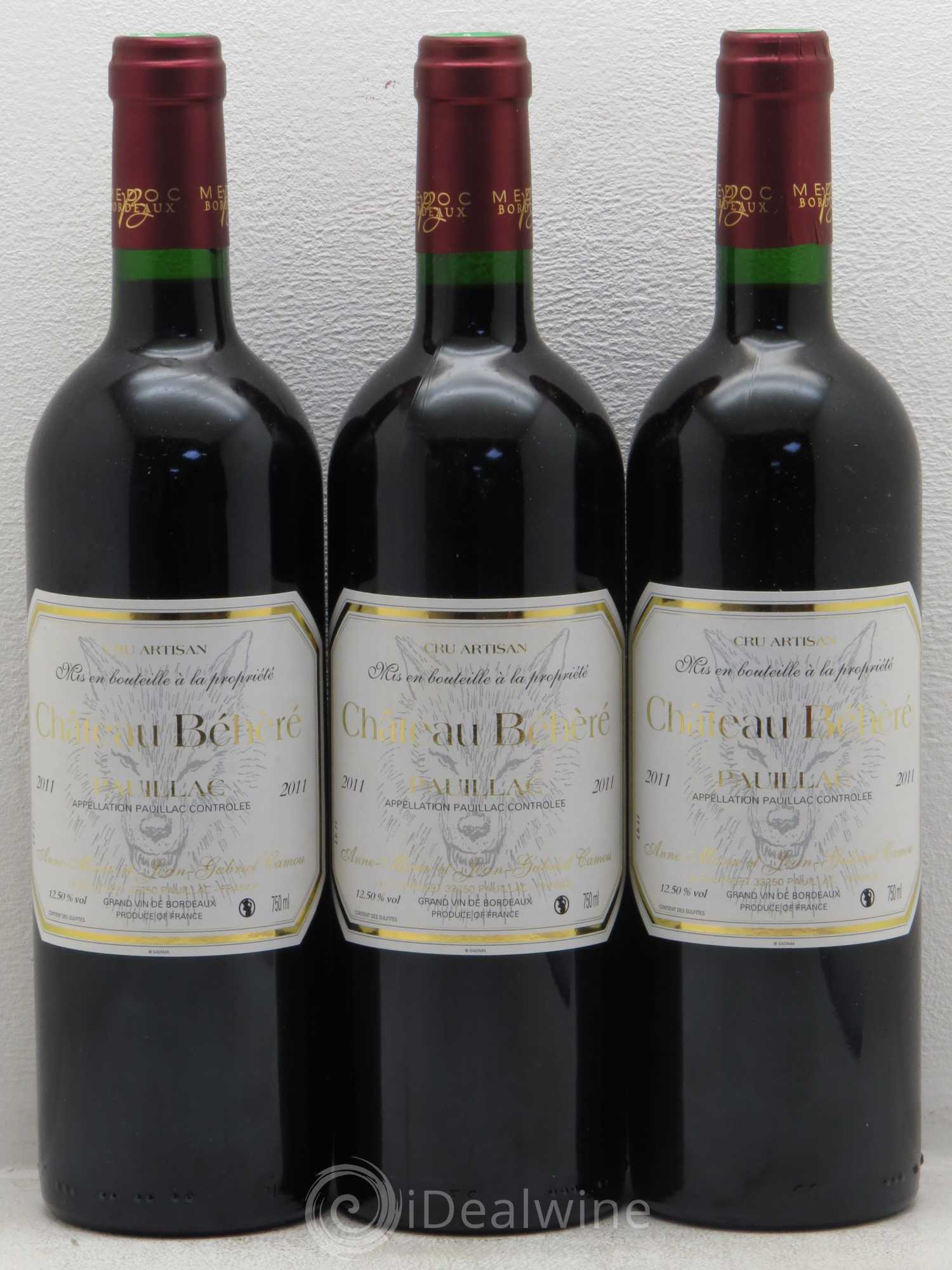 Pauillac Château Behere 2011 - Lot de 6 bouteilles - 2
