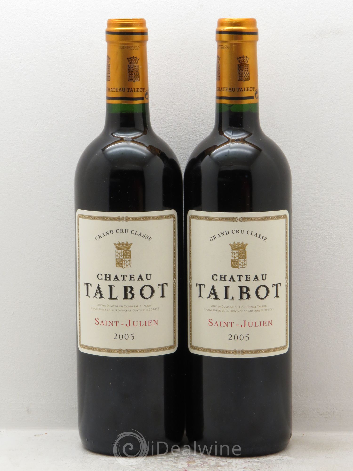 Château Talbot 4ème Grand Cru Classé 2005 - Lot de 2 bouteilles - 0