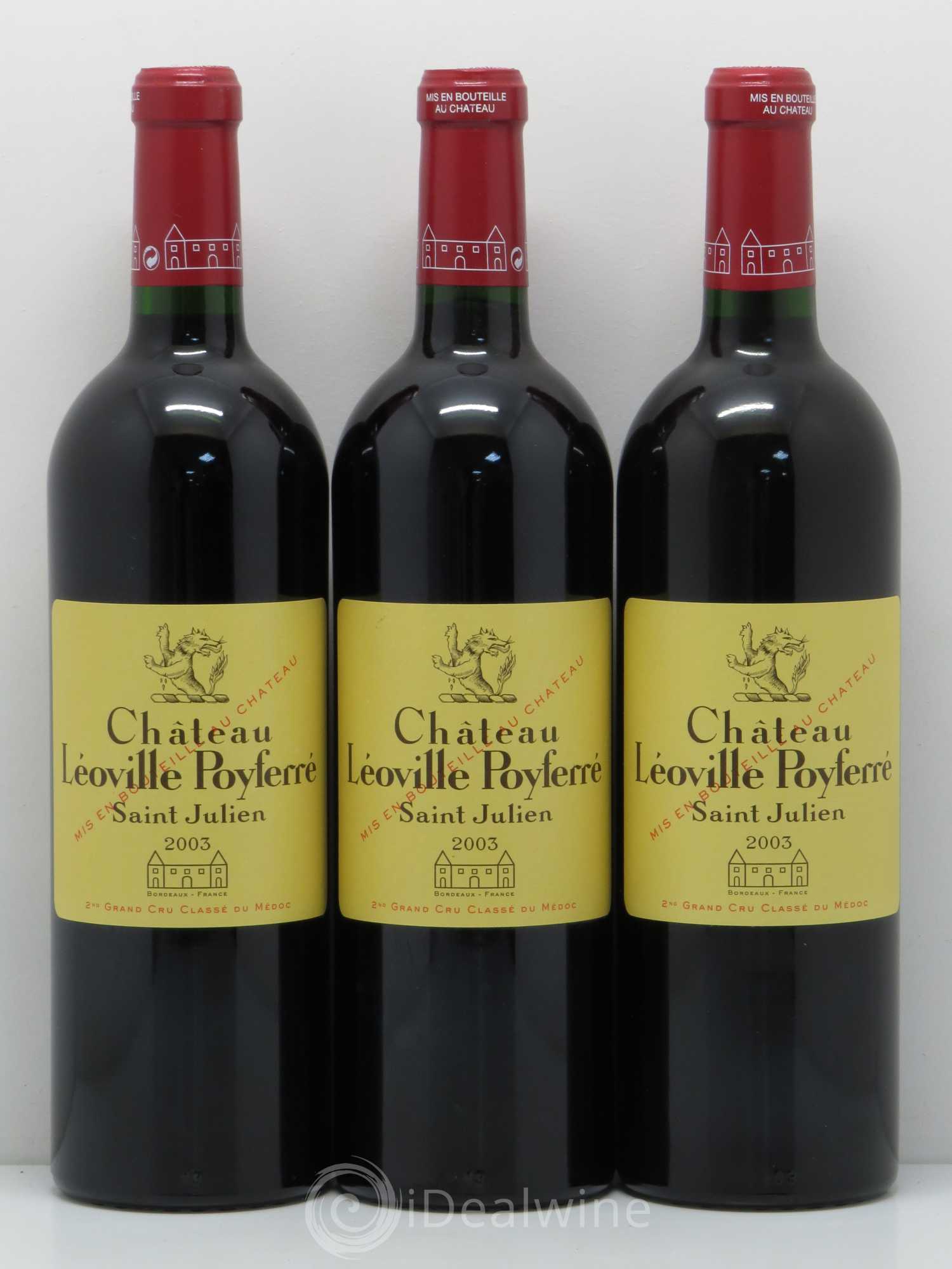 Château Léoville Poyferré 2ème Grand Cru Classé 2003 - Lot de 6 bouteilles - 2