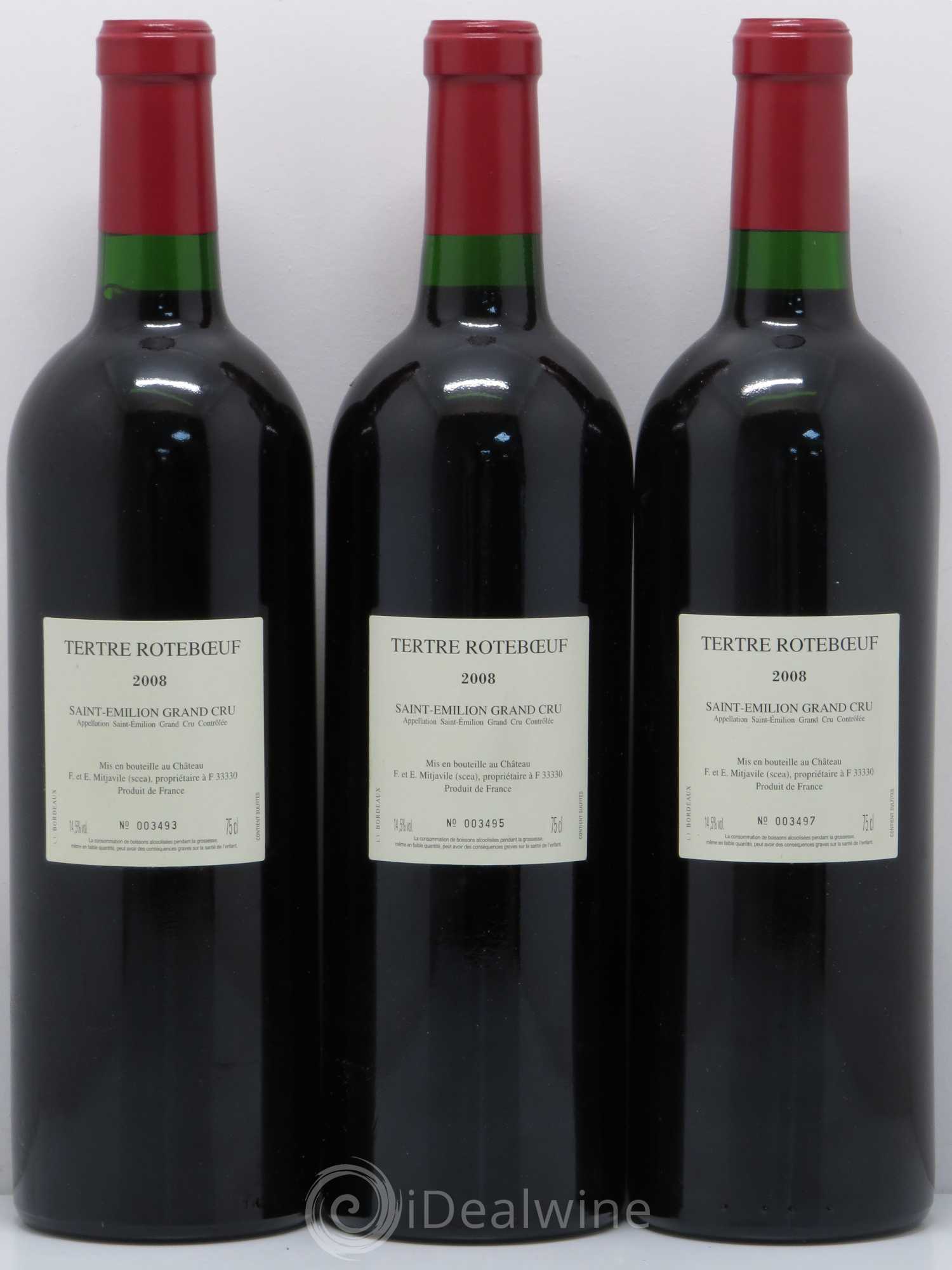Château Tertre Roteboeuf 2008 - Lot de 3 bouteilles - 1