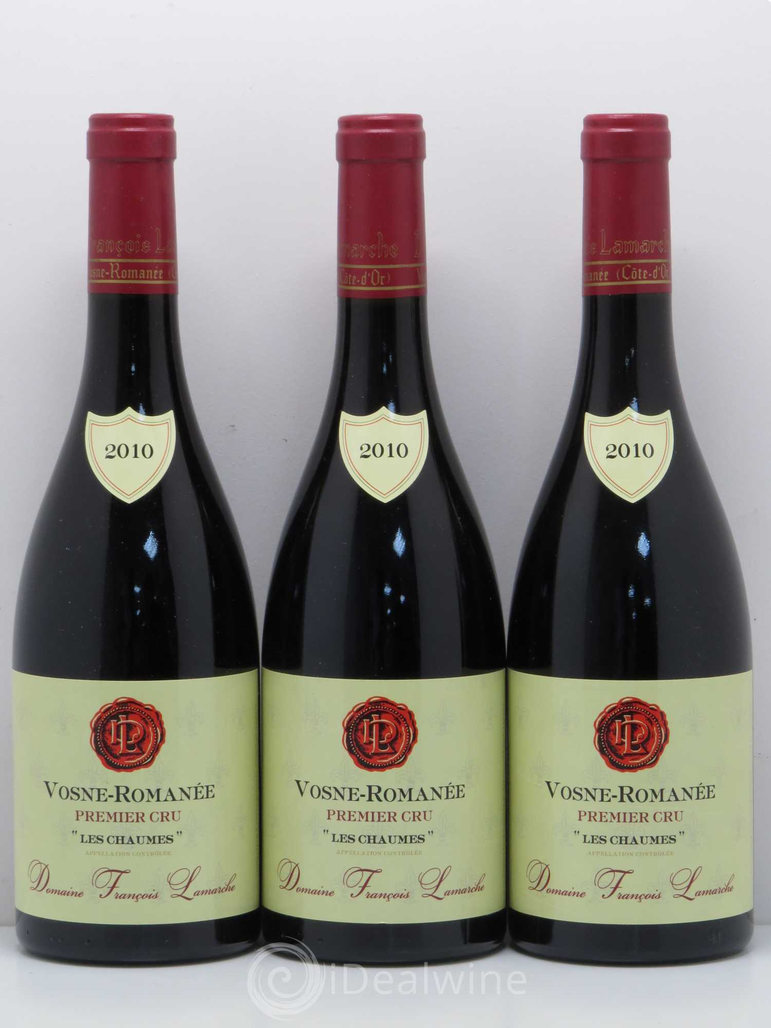 Vosne-Romanée 1er Cru Les Chaumes Lamarche (Domaine) 2010 - Lot de 3 bouteilles - 0