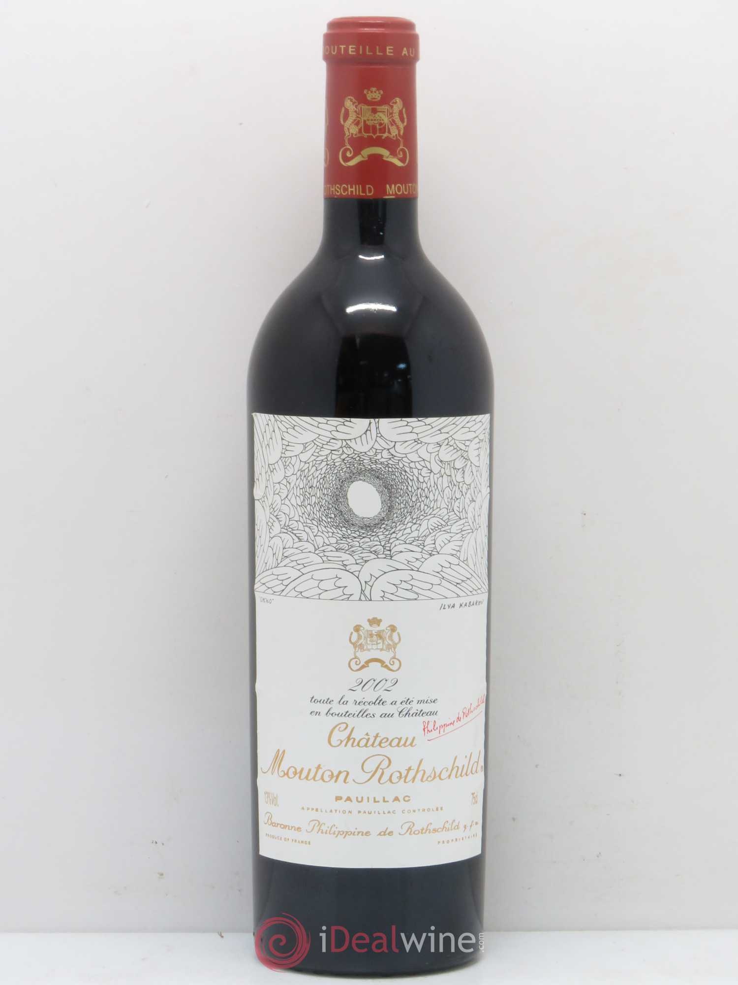 Château Mouton Rothschild 1er Grand Cru Classé 2002 - Lot de 1 bouteille - 0