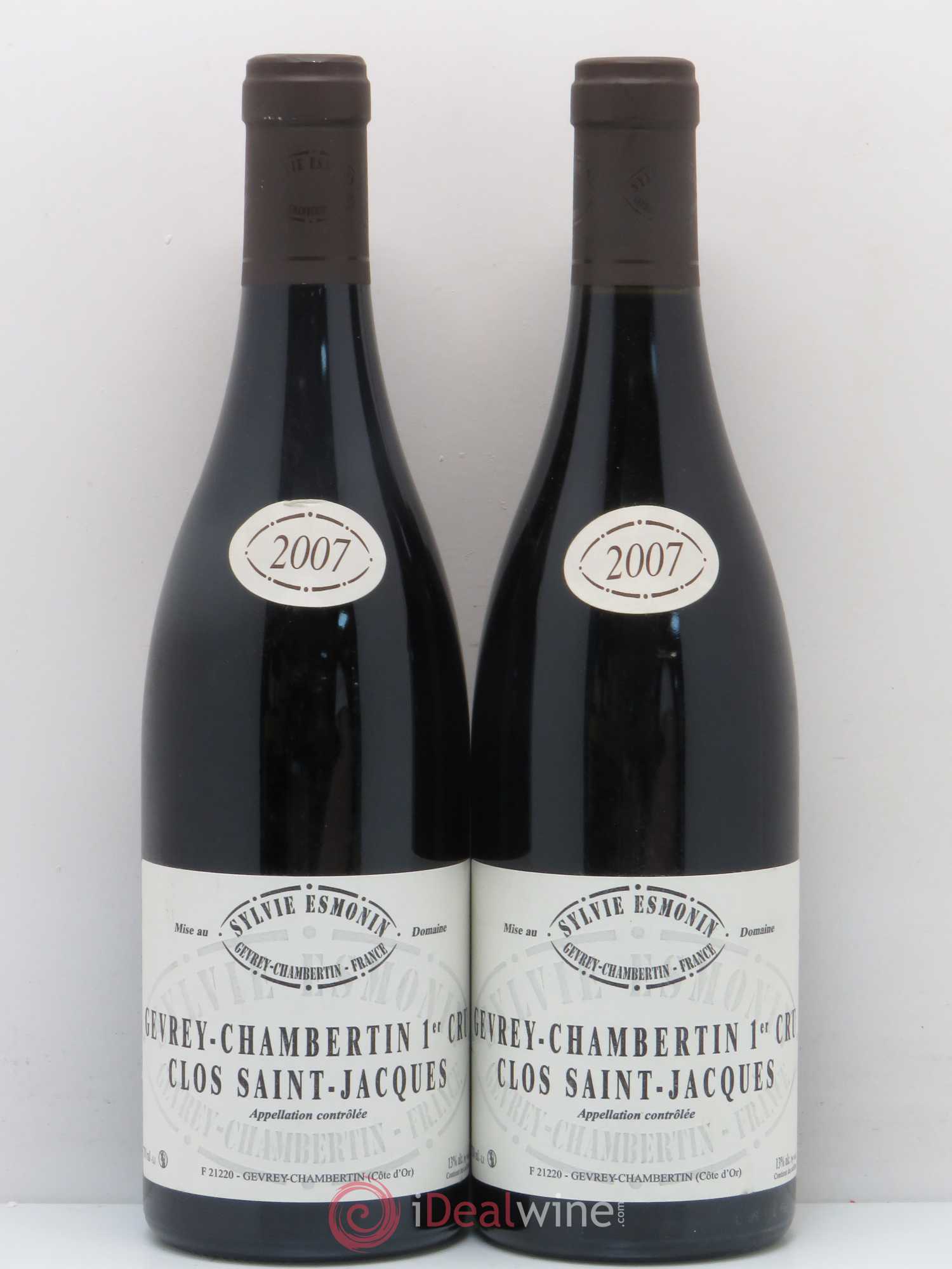 Gevrey-Chambertin 1er Cru Clos Saint Jacques Sylvie Esmonin 2007 - Lot de 2 bouteilles - 0