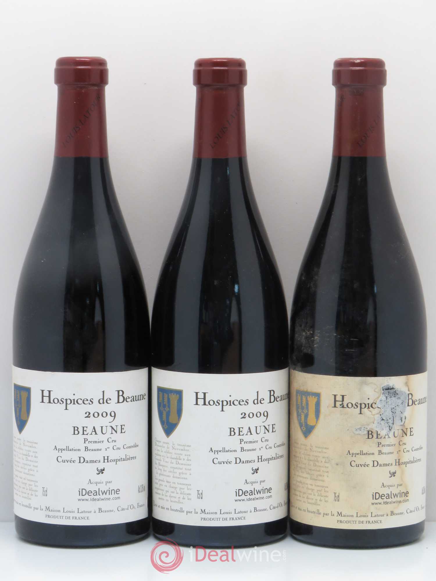 Beaune 1er Cru Cuvée Dames Hospitalières Hospices de Beaune 2009 - Lot de 3 bouteilles - 0
