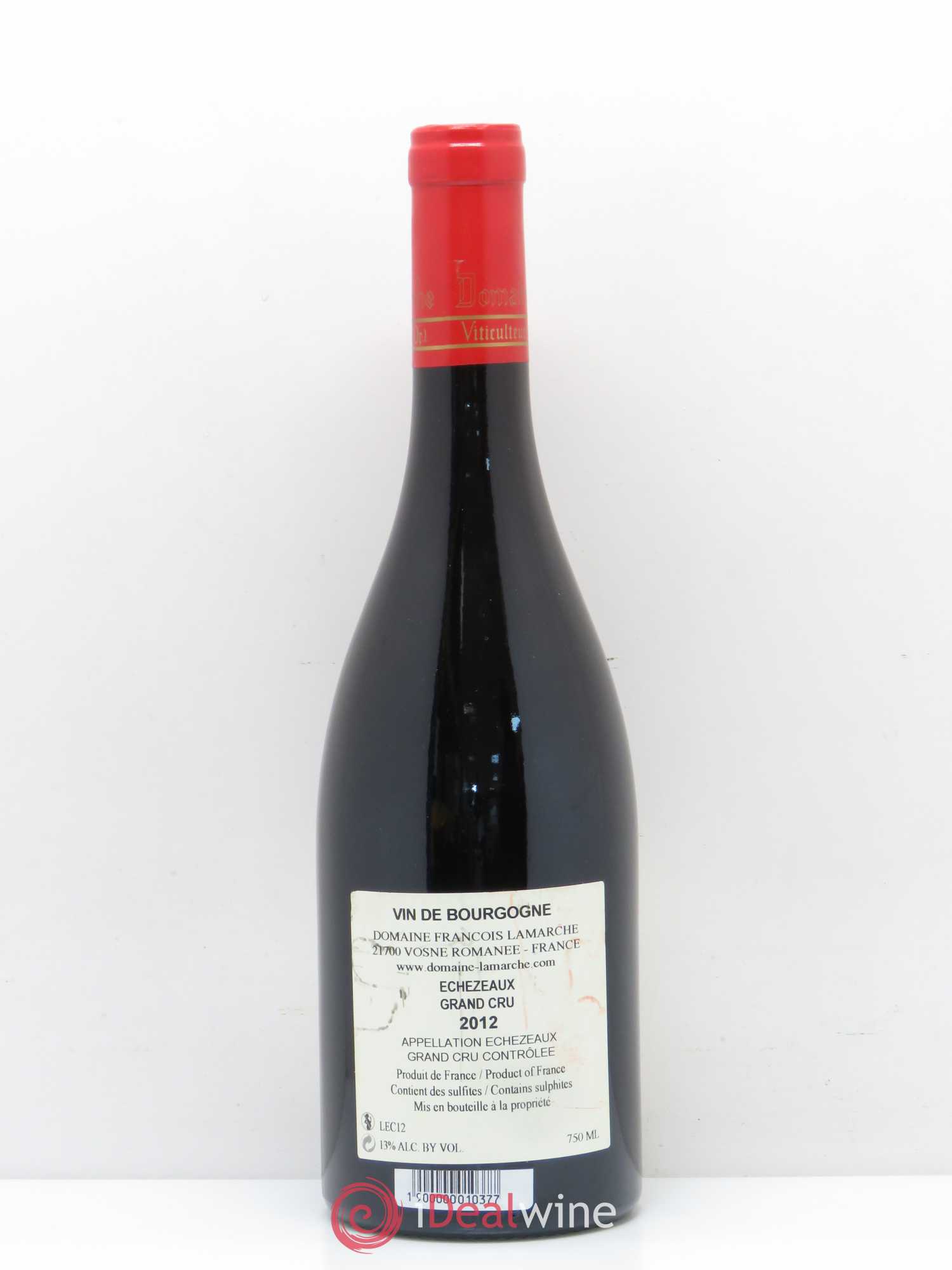 Echezeaux Grand Cru Lamarche (Domaine) 2012 - Lot de 1 bouteille - 1