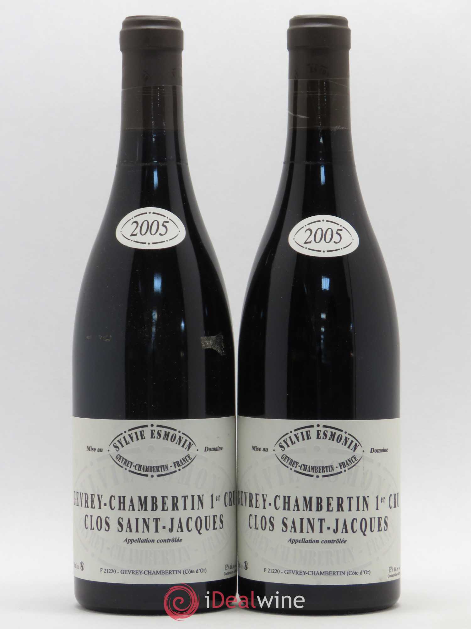 Gevrey-Chambertin 1er Cru Clos Saint Jacques Sylvie Esmonin 2005 - Lot de 2 bouteilles - 0
