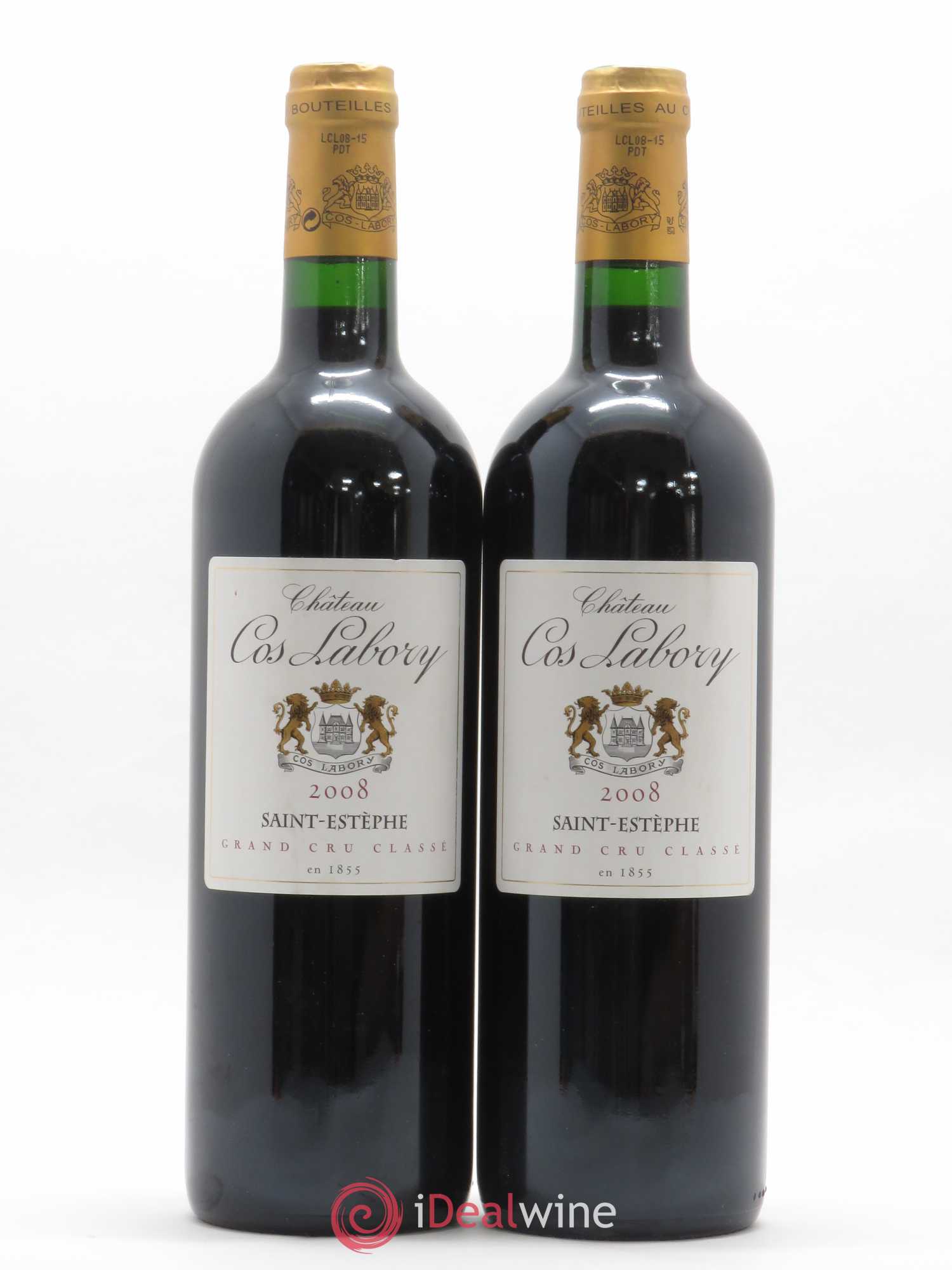 Château Cos Labory 5ème Grand Cru Classé 2008 - Lot de 2 bouteilles - 0