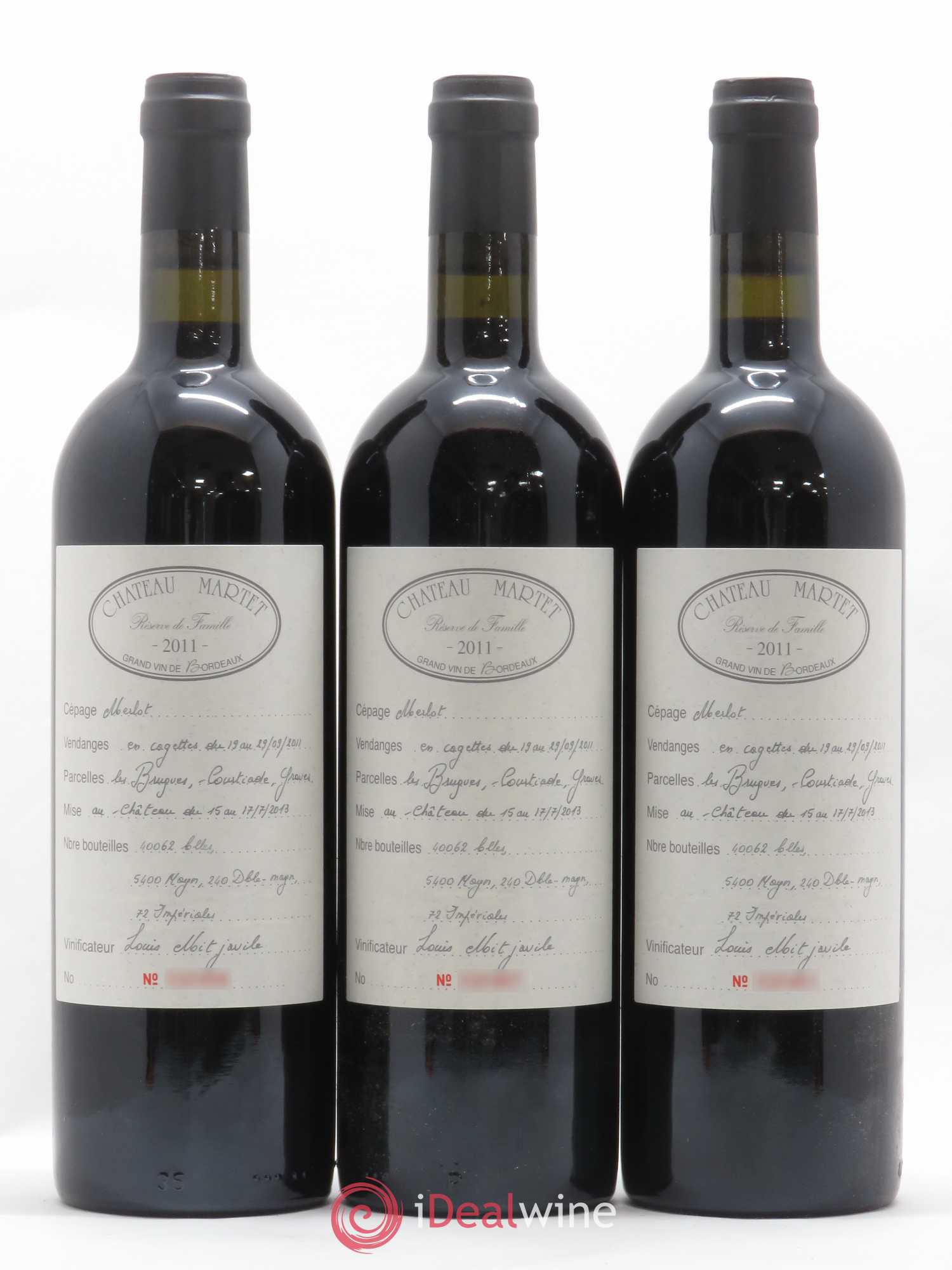 Château Martet 2011 - Lot de 6 bouteilles - 2