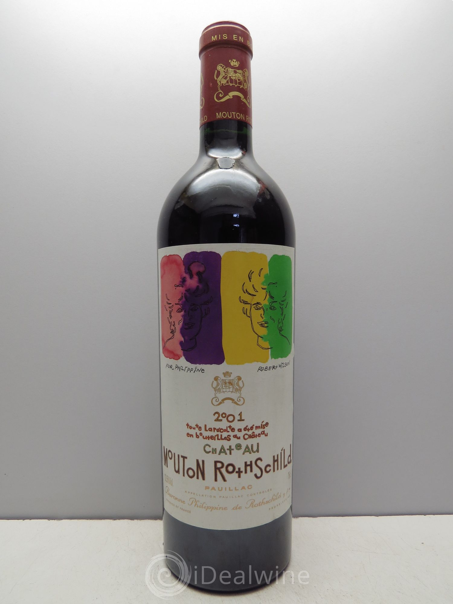 Château Mouton Rothschild 1er Grand Cru Classé 2001 - Lot de 1 bouteille - 0