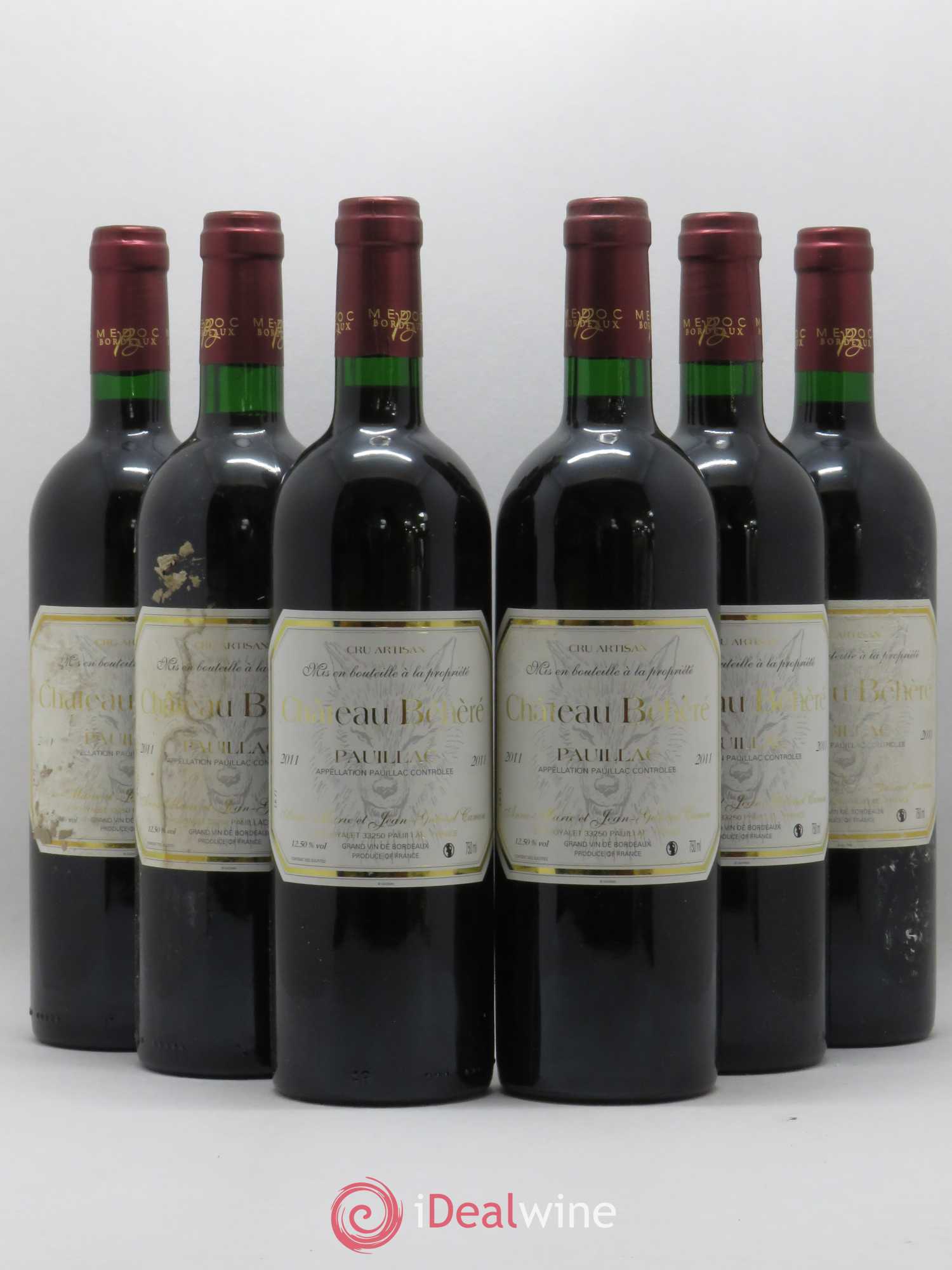 Pauillac Château Béhéré 2011 - Posten von 6 Flaschen - 0
