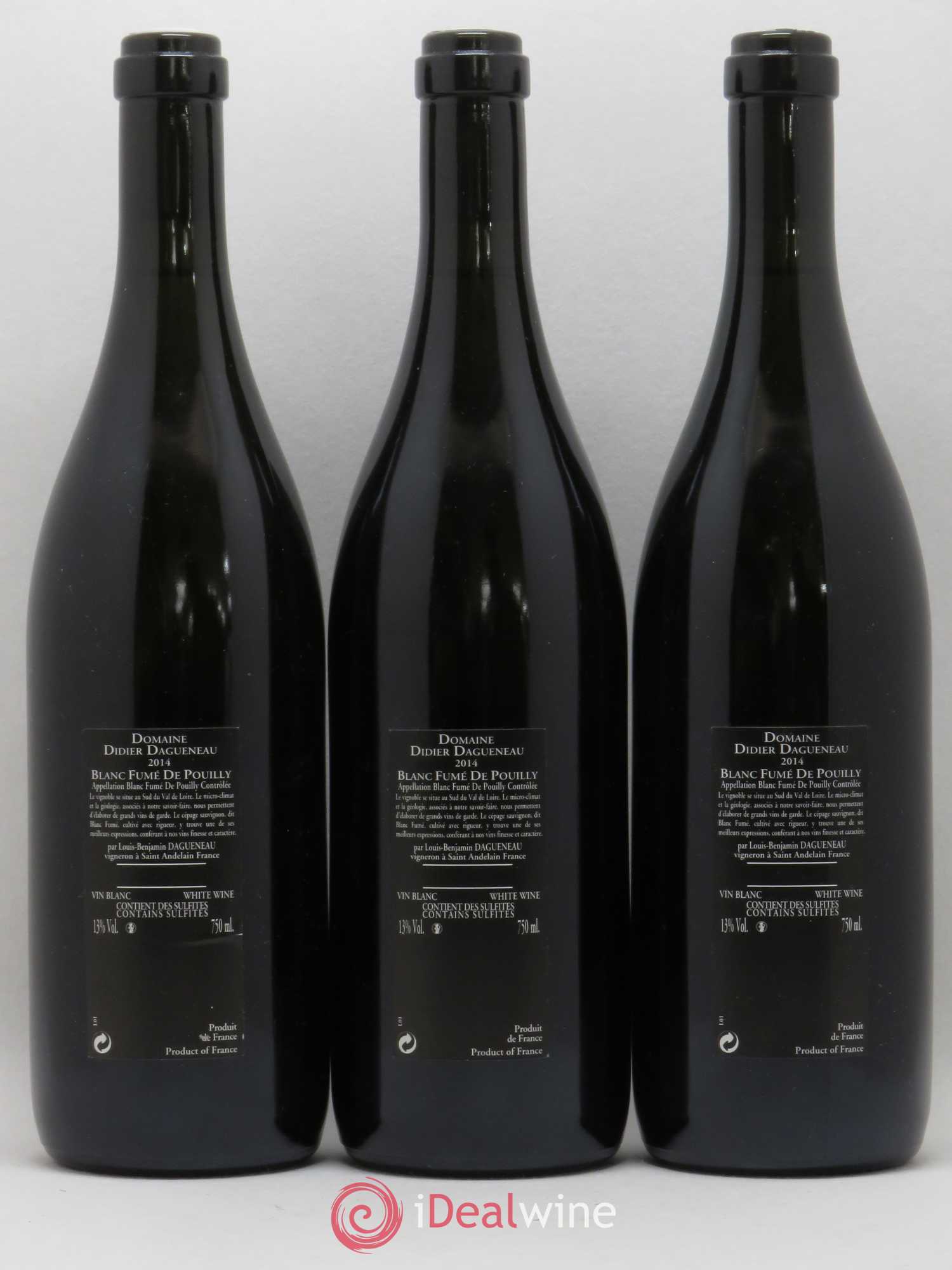 Vin de France (anciennement Pouilly-Fumé) Silex Dagueneau (Domaine Didier - Louis-Benjamin) 2014 - Lot de 3 bouteilles - 1