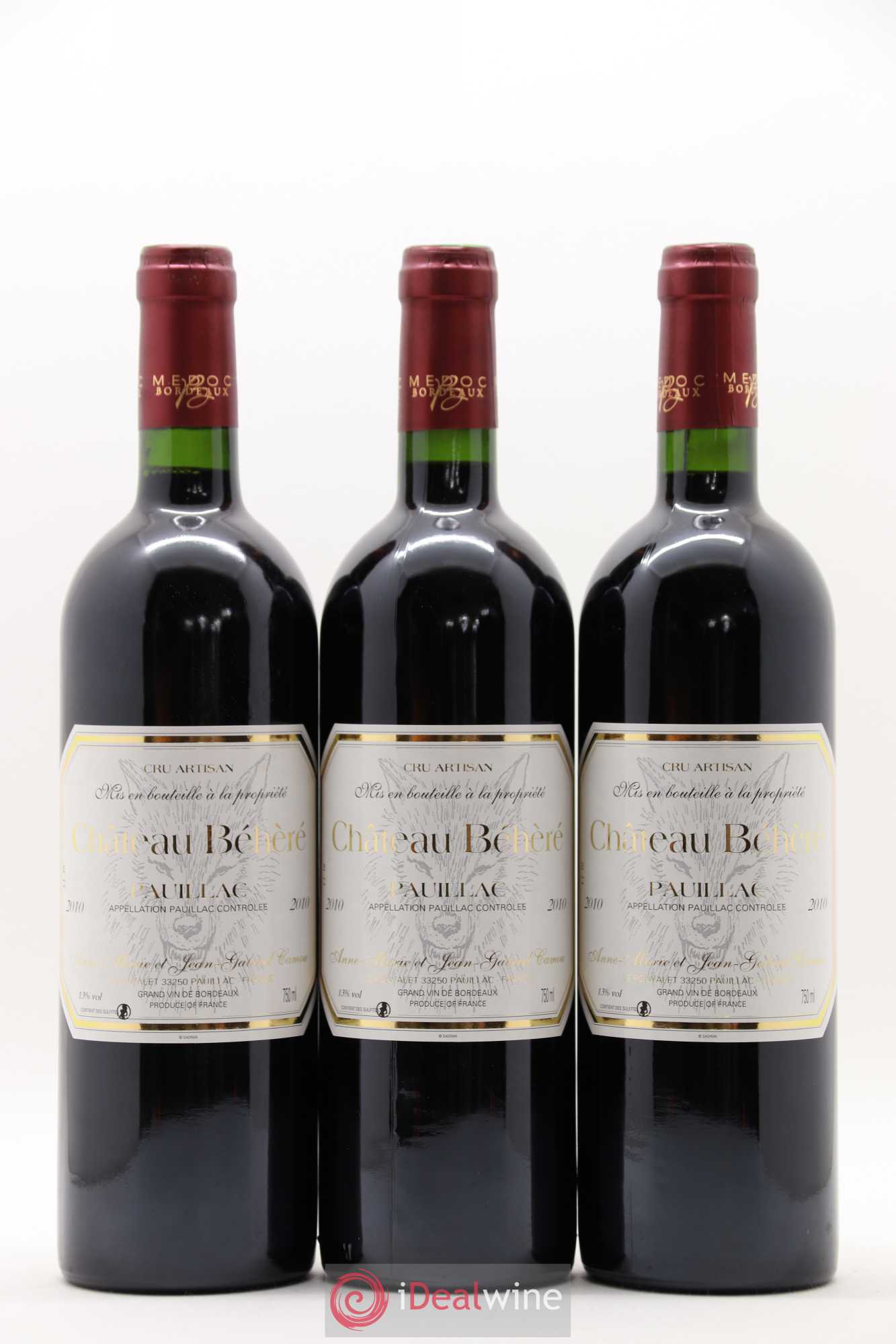 Pauillac Château Beheré 2010 - Lot de 12 bouteilles - 2