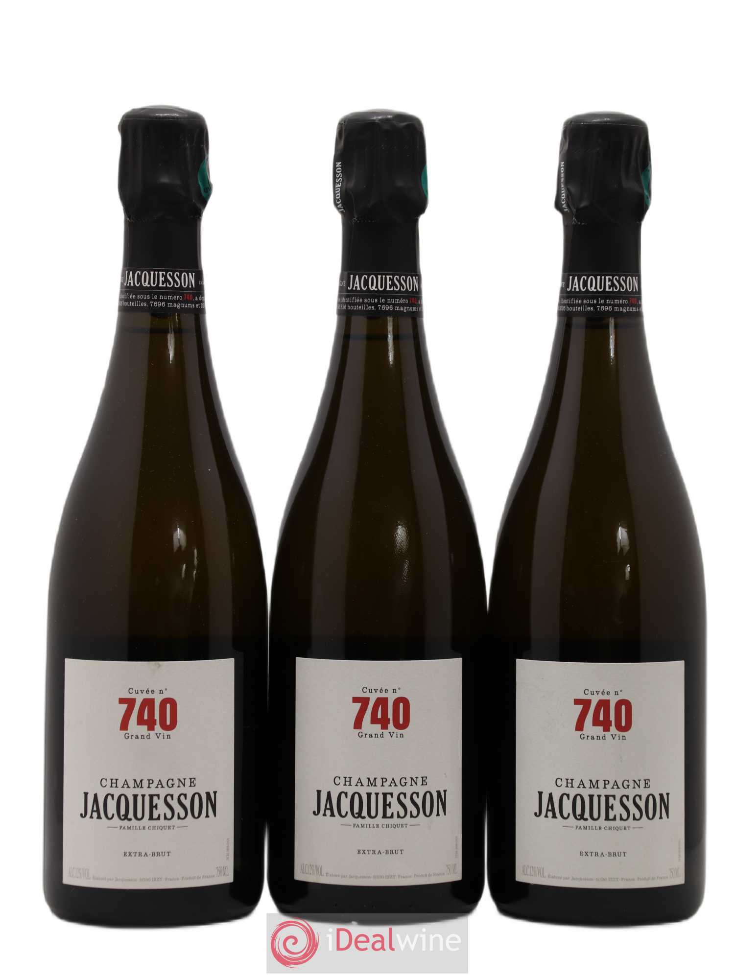 Cuvée 740 Extra-Brut Jacquesson - Lot de 3 bouteilles - 0