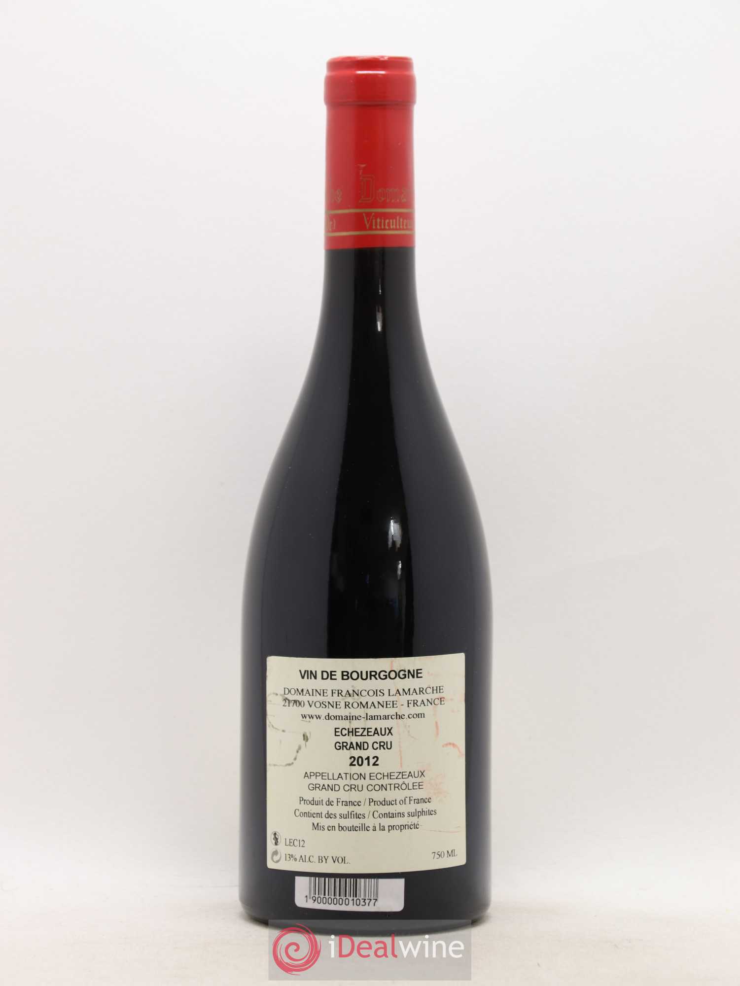 Echezeaux Grand Cru Lamarche (Domaine) 2012 - Lot de 1 bouteille - 1