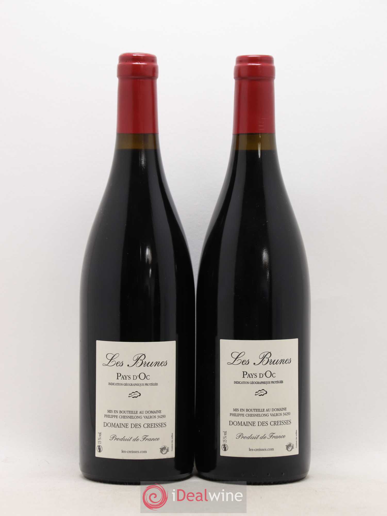 Pays d'Oc Les Brunes Domaine des Creisses 2011 - Posten von 2 Flaschen - 1