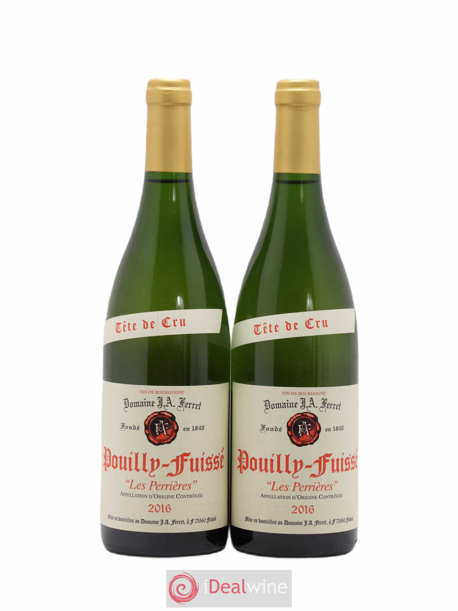 Pouilly-Fuissé Tête de Cru Les Perrières J.A. Ferret (Domaine) 2016 - Lot de 2 bouteilles - 0