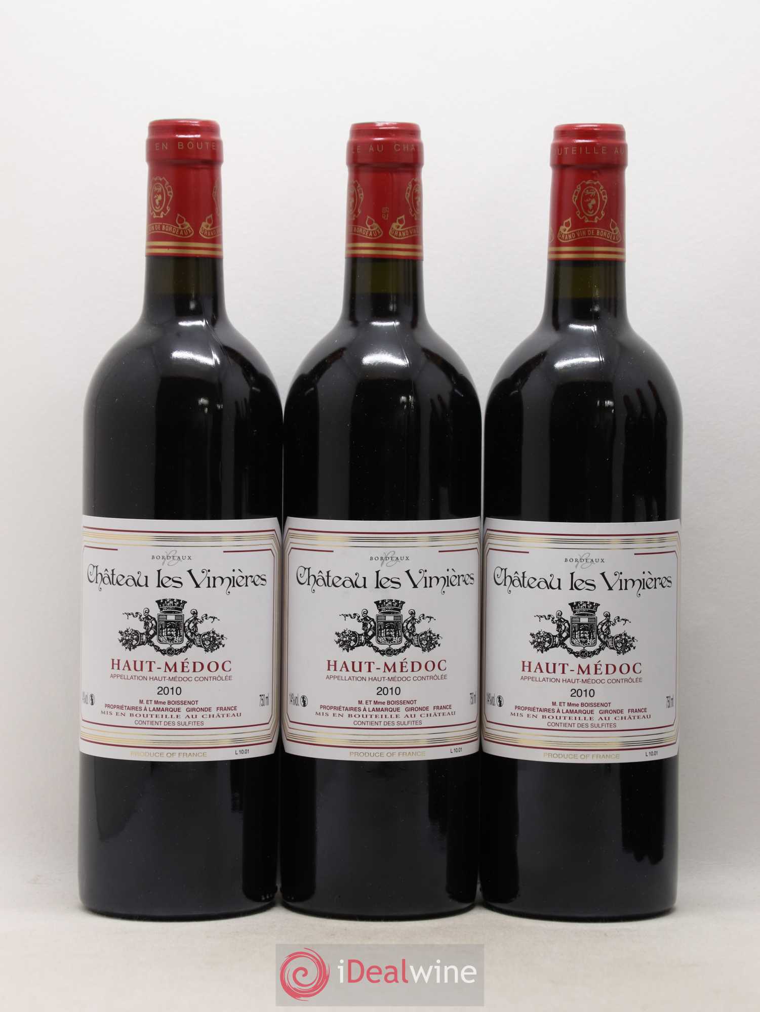 Haut Médoc Château Les Vimieres (sans prix de réserve) 2010 - Posten von 6 Flaschen - 1