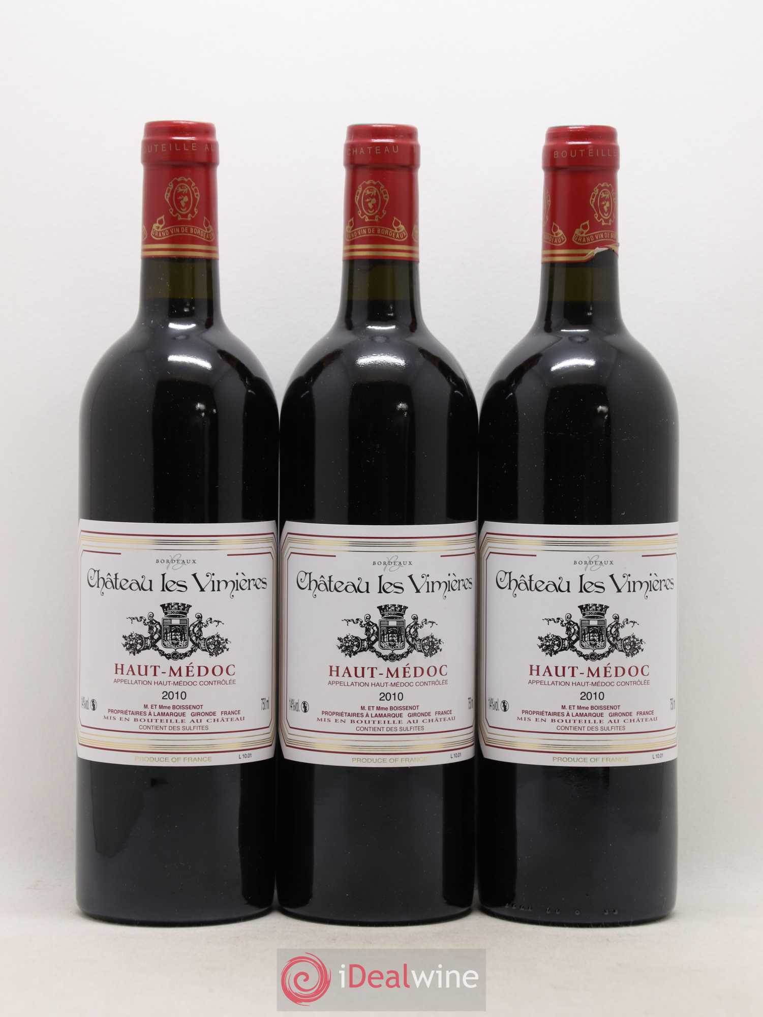 Haut Médoc Château Les Vimieres (sans prix de réserve) 2010 - Posten von 6 Flaschen - 2