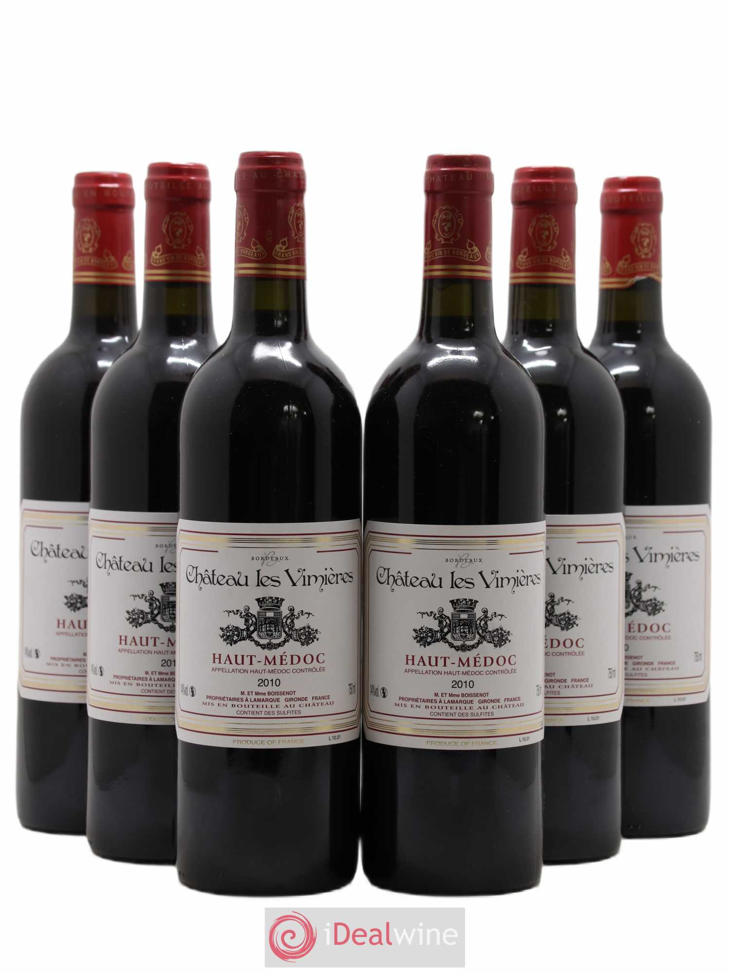 Haut Médoc Château Les Vimieres (sans prix de réserve) 2010 - Posten von 6 Flaschen - 0