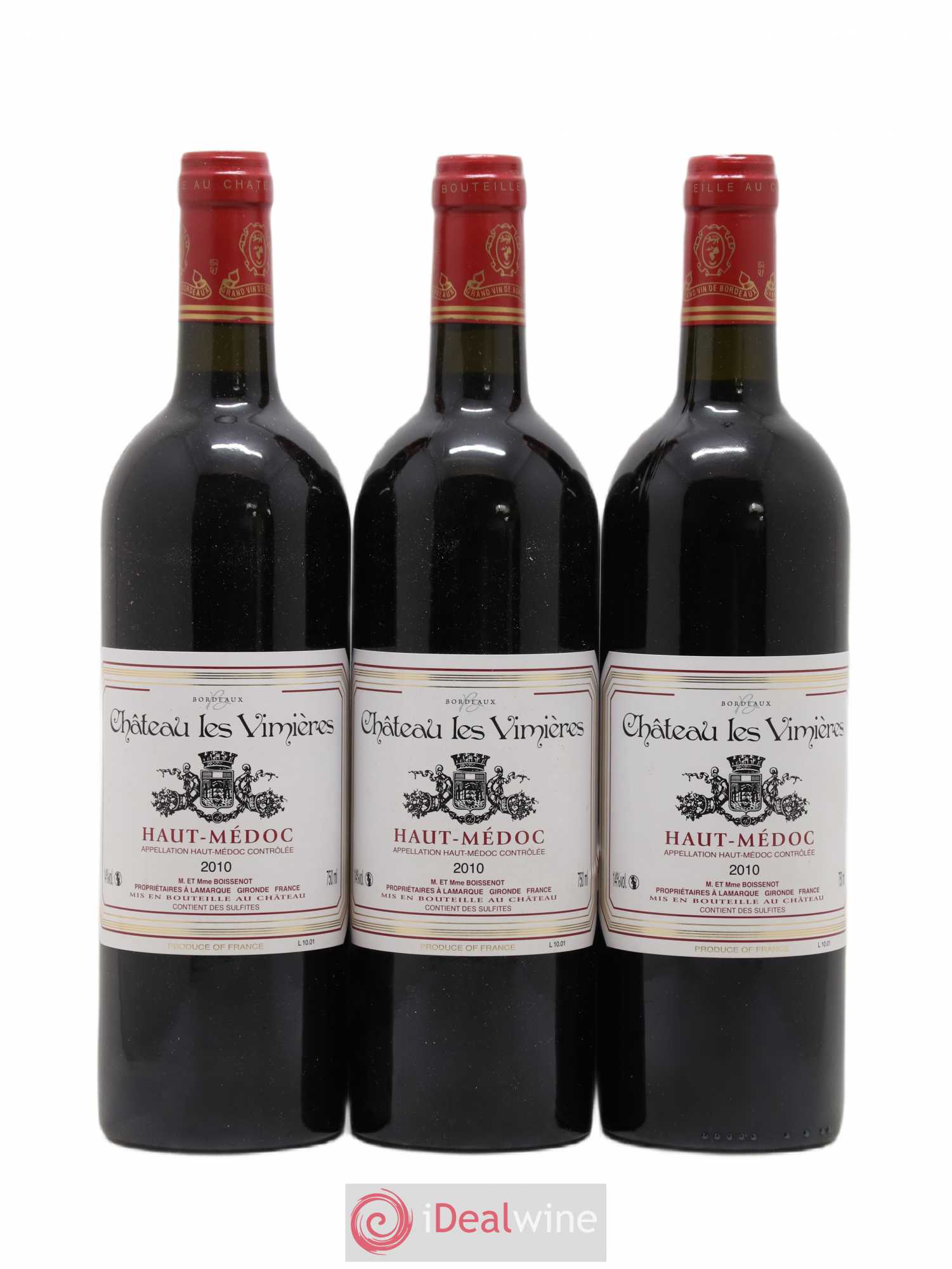Haut Médoc Château Les Vimieres (sans prix de réserve) 2010 - Posten von 3 Flaschen - 0