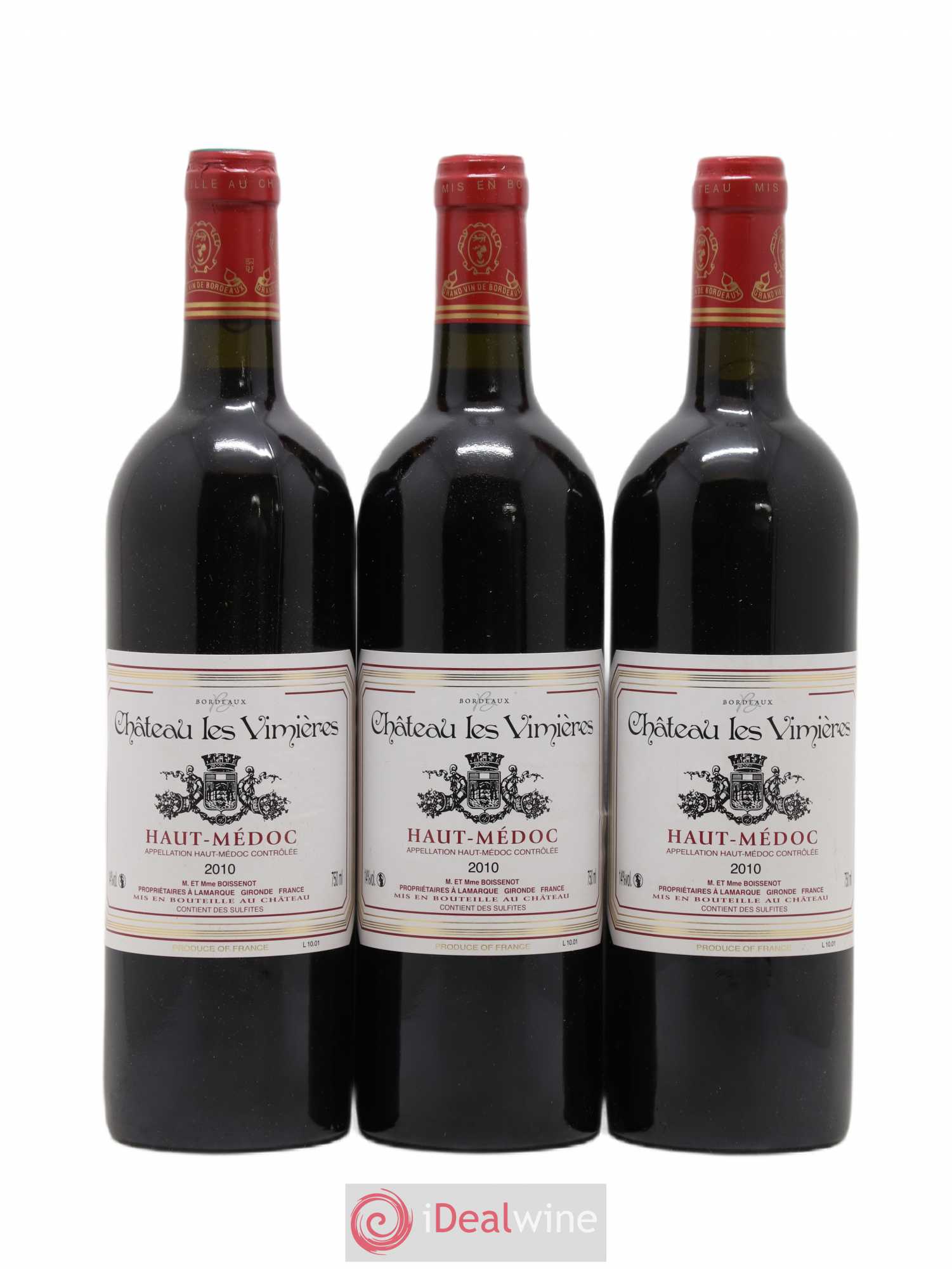 Haut Médoc Château Les Vimieres (sans prix de réserve) 2010 - Posten von 3 Flaschen - 0