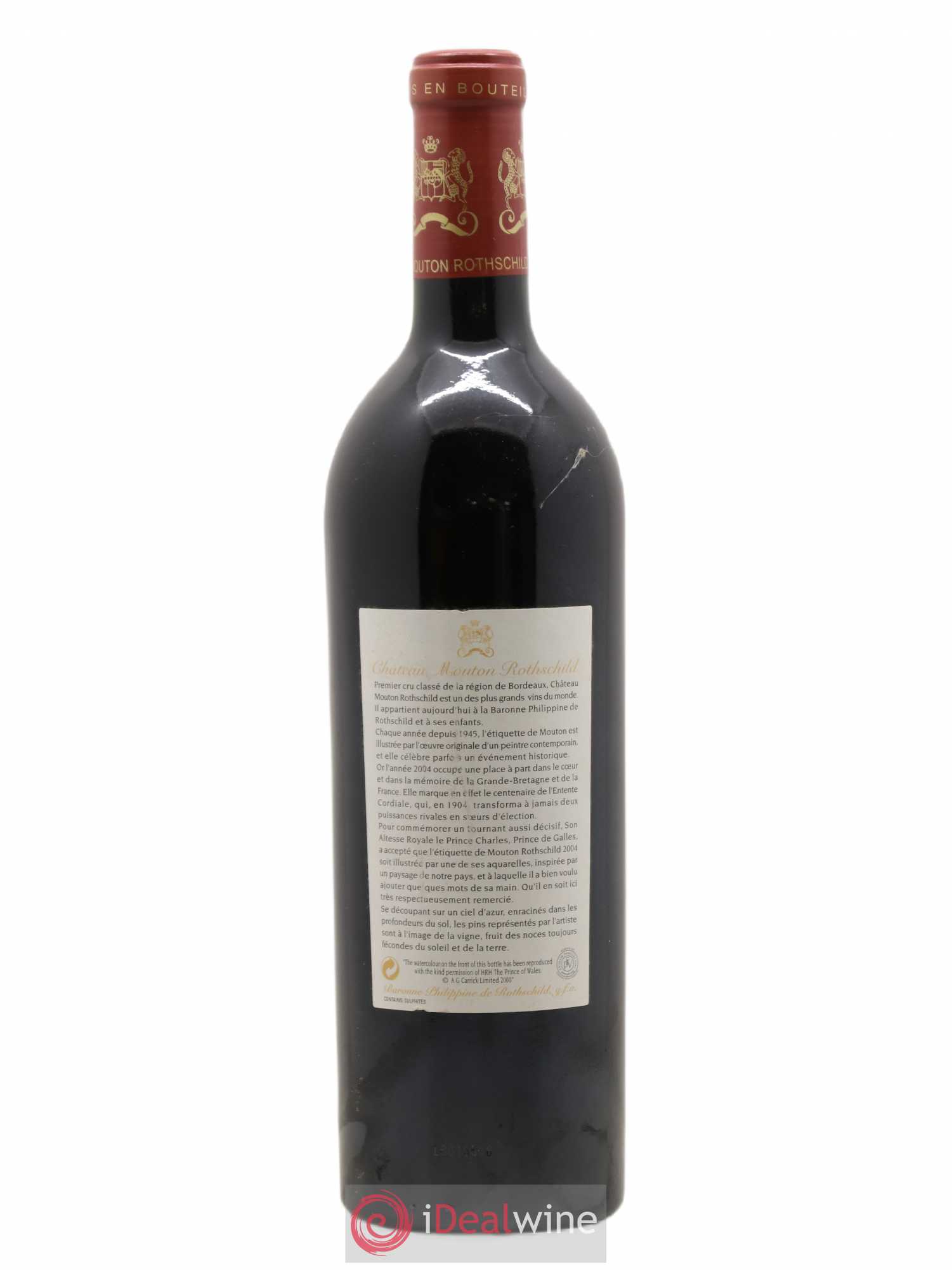 Château Mouton Rothschild 1er Grand Cru Classé 2004 - Lot de 1 bouteille - 1