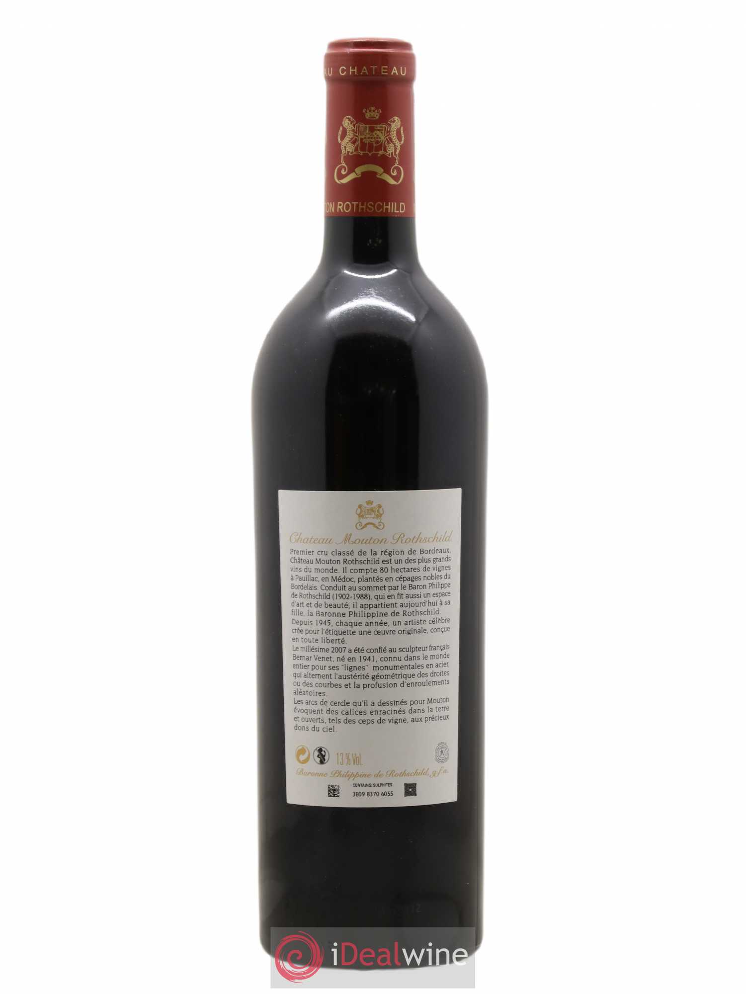 Château Mouton Rothschild 1er Grand Cru Classé 2007 - Lot de 1 bouteille - 1