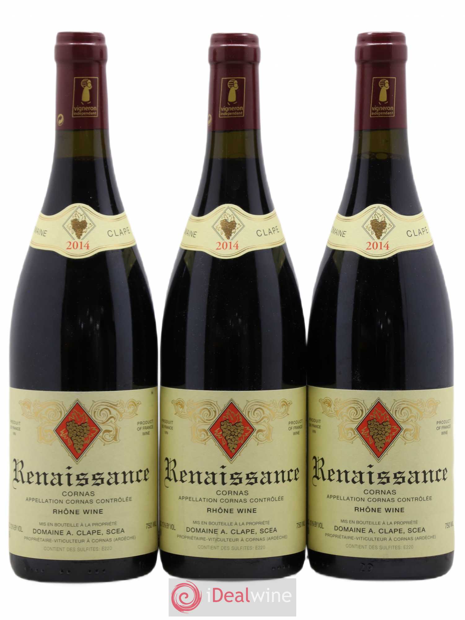 Cornas Renaissance Auguste Clape 2014 - Posten von 3 Flaschen - 0