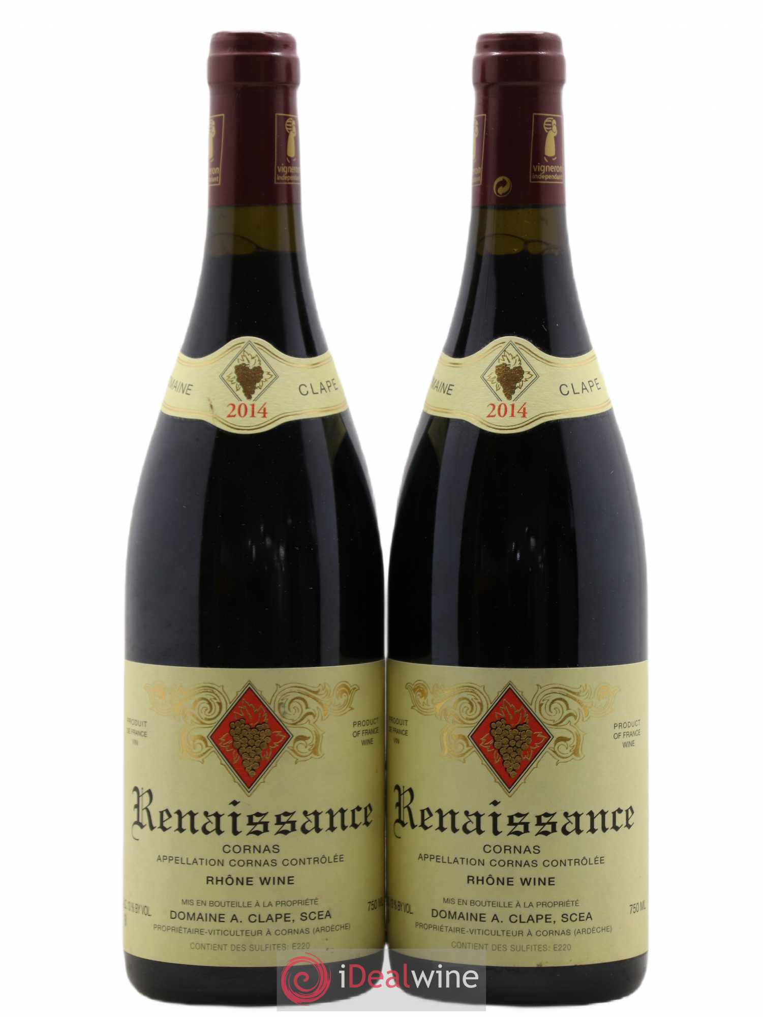 Cornas Renaissance Auguste Clape 2014 - Posten von 2 Flaschen - 0