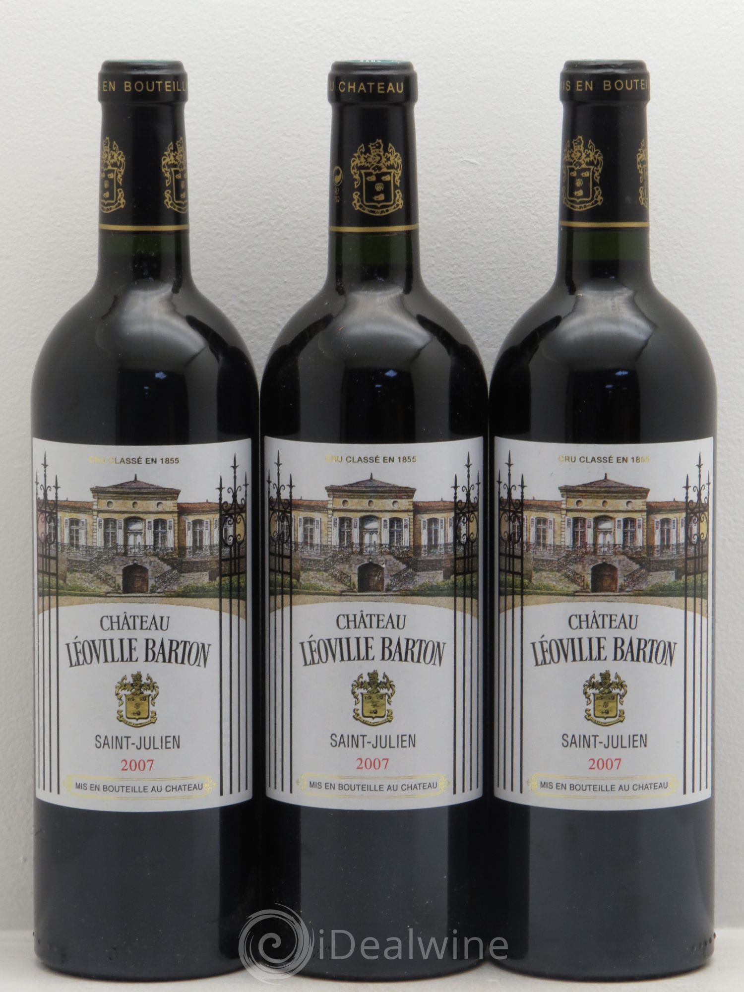 Château Léoville Barton 2ème Grand Cru Classé 2007 - Lot de 3 bouteilles - 0