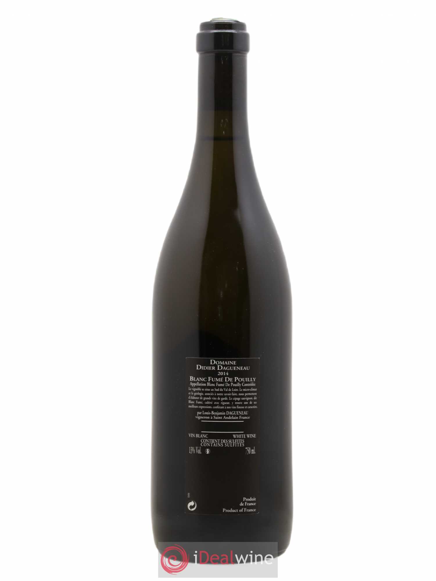 Vin de France (anciennement Pouilly-Fumé) Silex Dagueneau (Domaine Didier - Louis-Benjamin) 2014 - Lot de 1 bouteille - 1