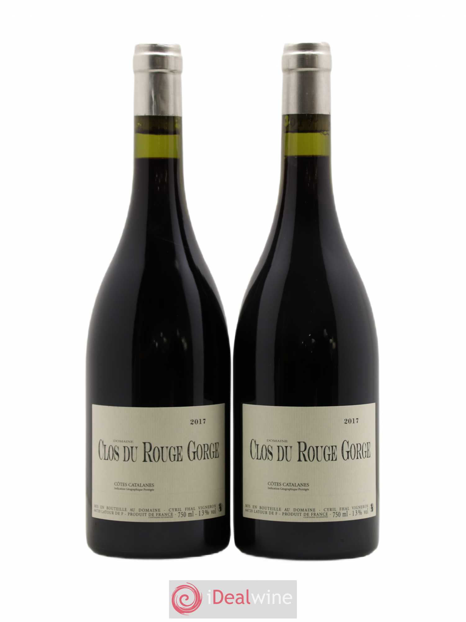 Côtes Catalanes Clos du Rouge Gorge Cyril Fhal 2017 - Lot de 2 bouteilles - 0