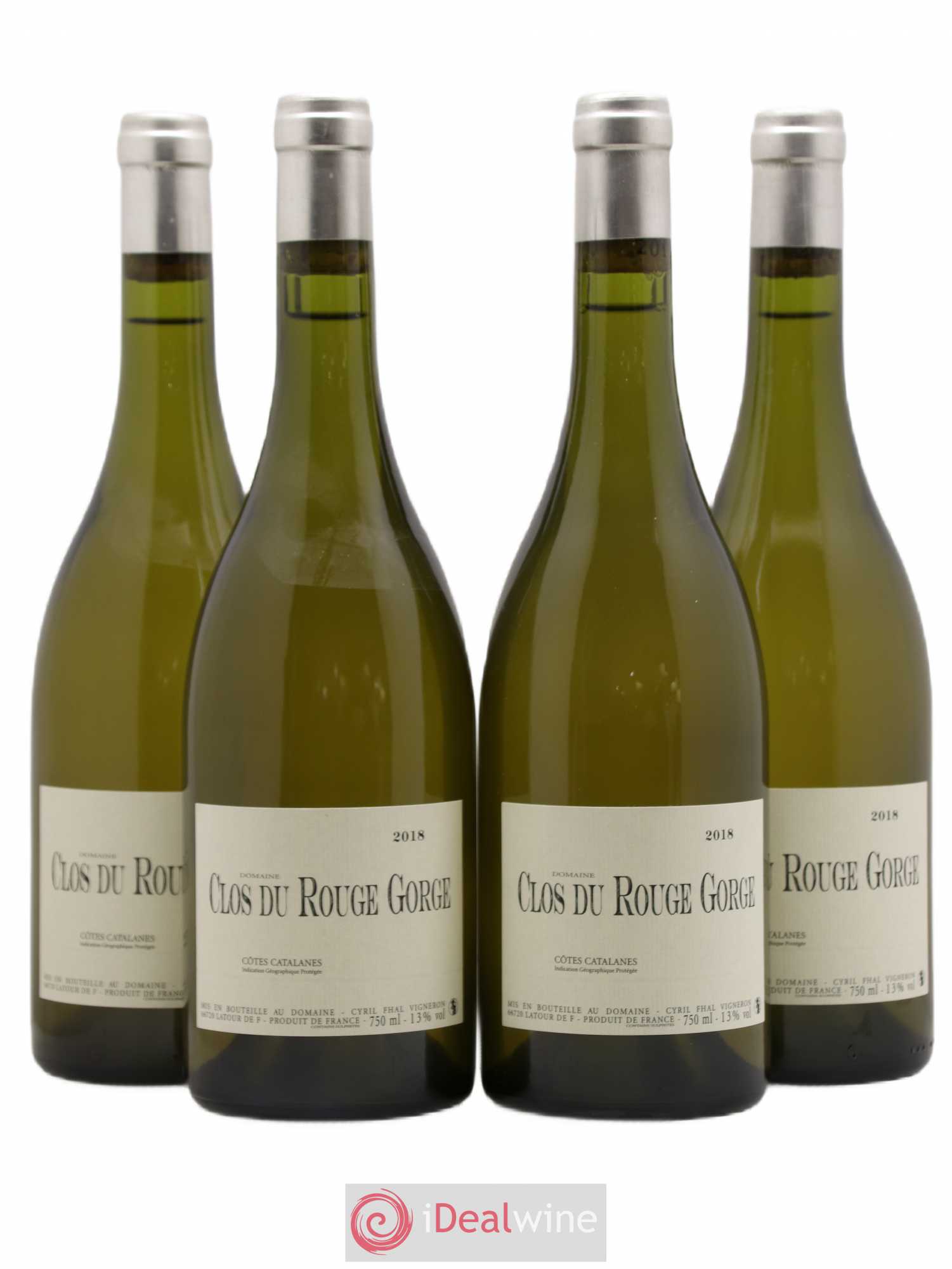 Côtes Catalanes Clos du Rouge Gorge Cyril Fhal 2018 - Lot de 4 bouteilles - 0