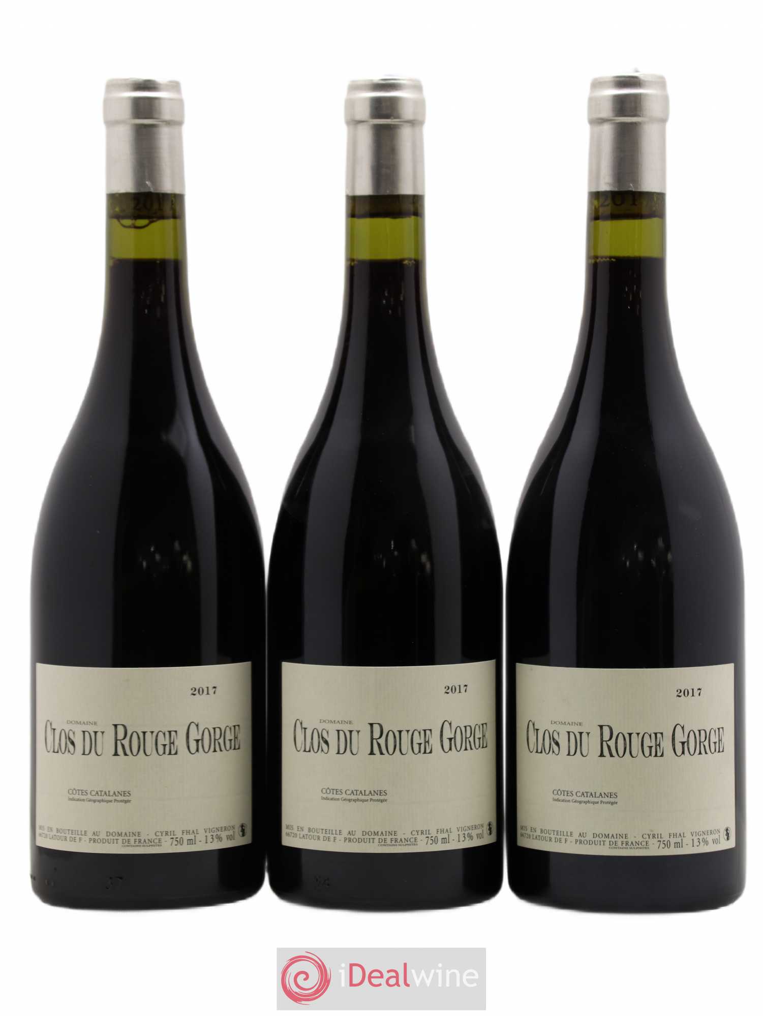 Côtes Catalanes Clos du Rouge Gorge Cyril Fhal 2017 - Posten von 3 Flaschen - 0