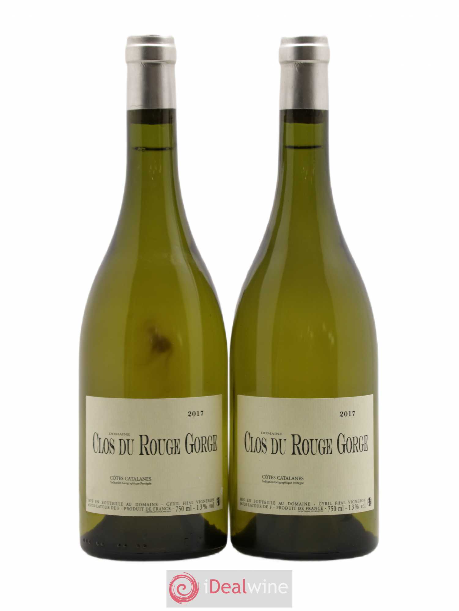 Côtes Catalanes Clos du Rouge Gorge Cyril Fhal 2017 - Lot de 2 bouteilles - 0