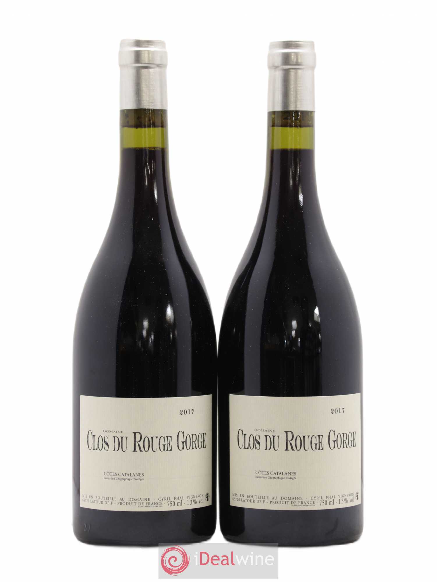 Côtes Catalanes Clos du Rouge Gorge Cyril Fhal 2017 - Lot de 2 bouteilles - 0