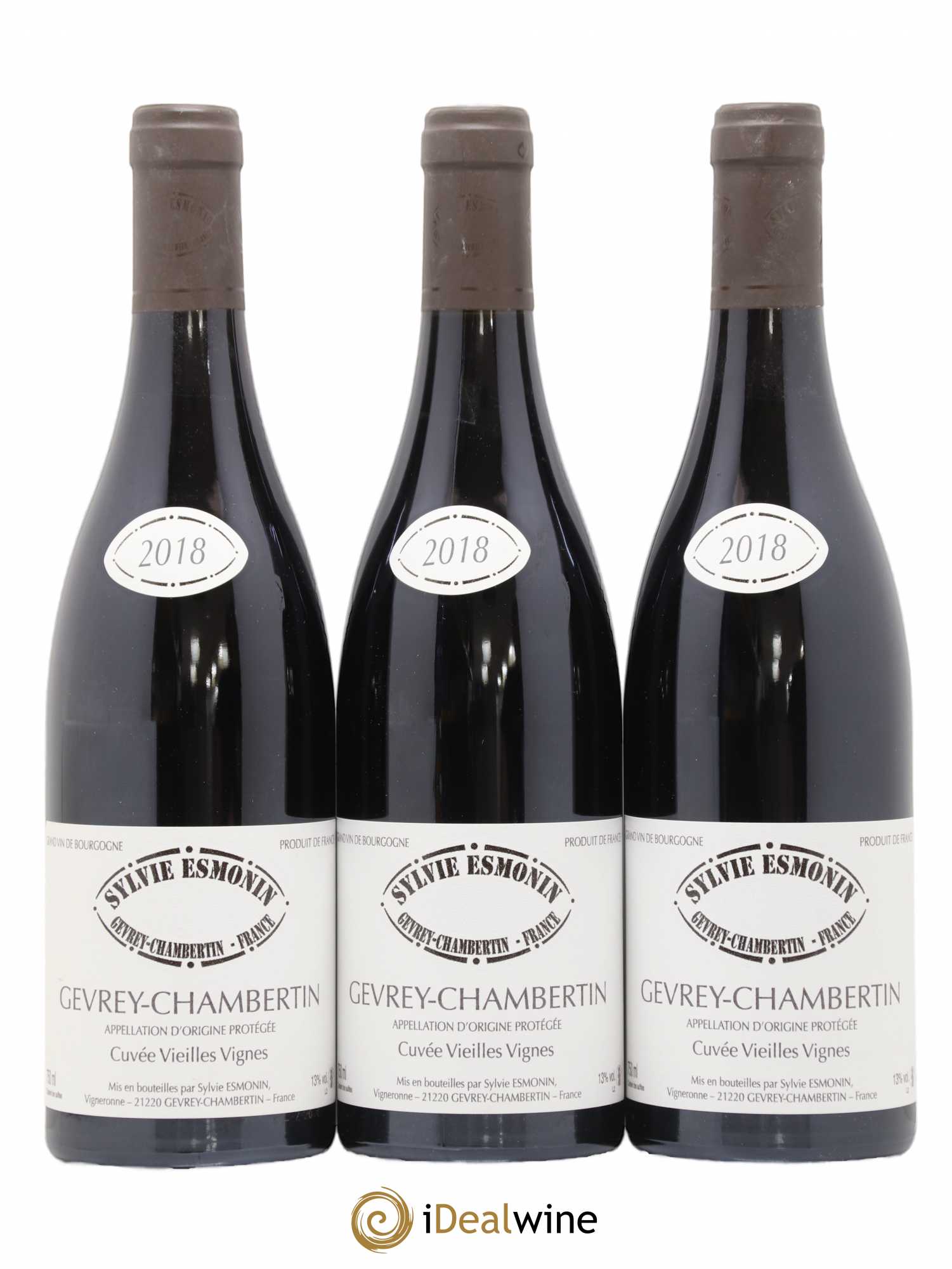 Gevrey-Chambertin Vieilles Vignes Sylvie Esmonin 2018 - Lot de 3 bouteilles - 0