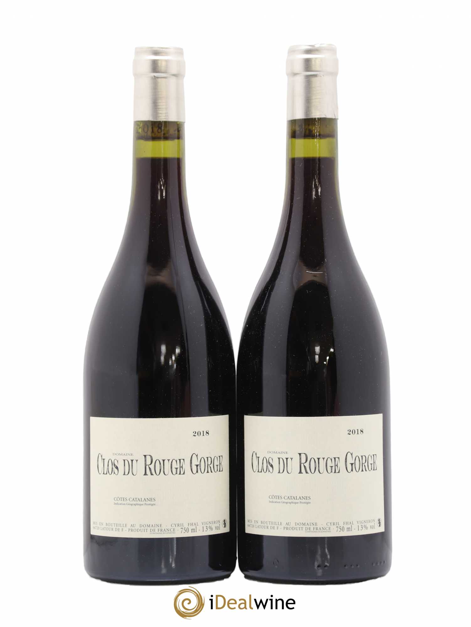 Côtes Catalanes Clos du Rouge Gorge Cyril Fhal 2018 - Lot de 2 bouteilles - 0