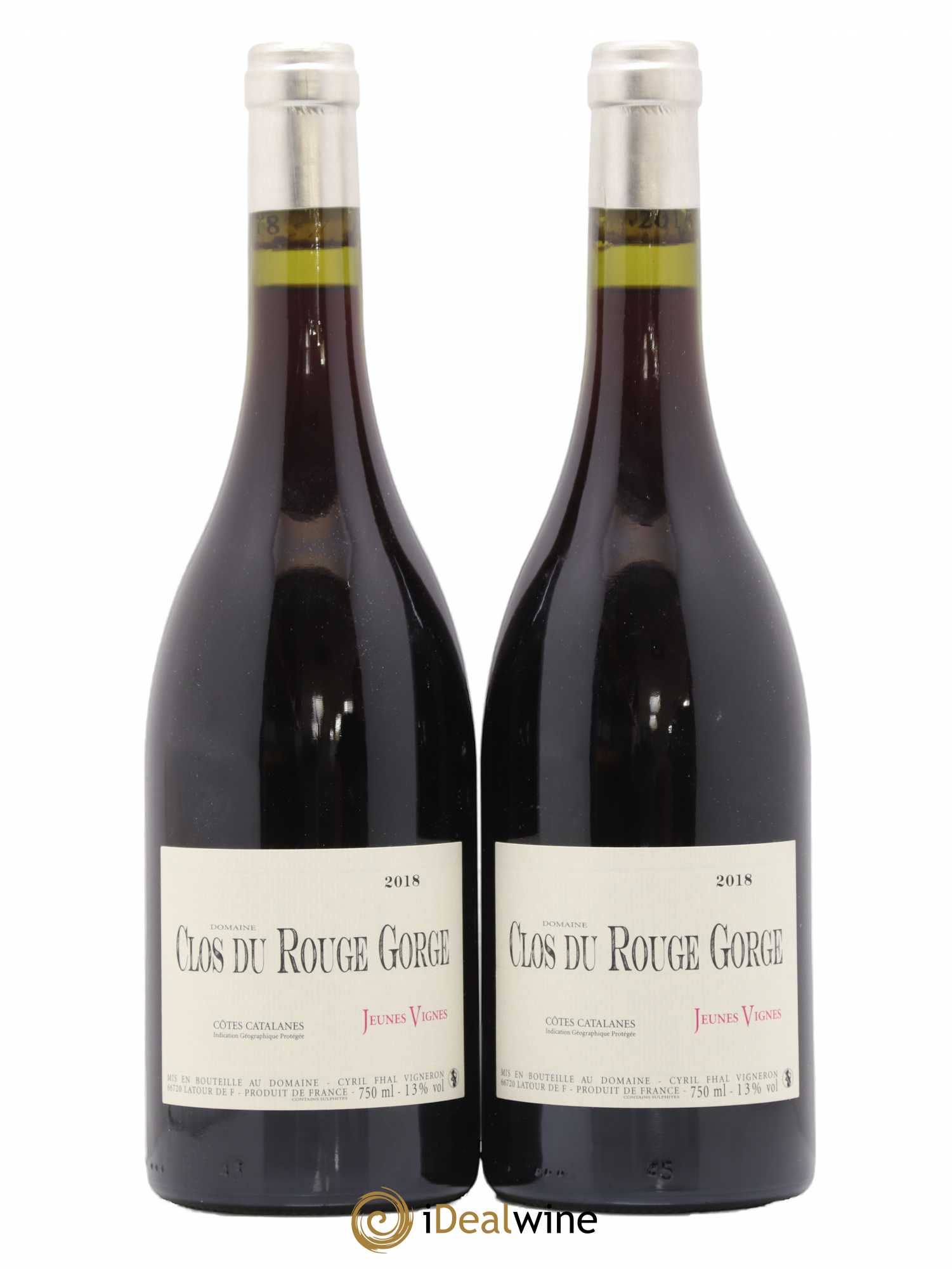 Côtes Catalanes (VDP des Côtes Catalanes) Clos du Rouge Gorge Jeunes Vignes Cyril Fhal 2018 - Lot de 2 bouteilles - 0